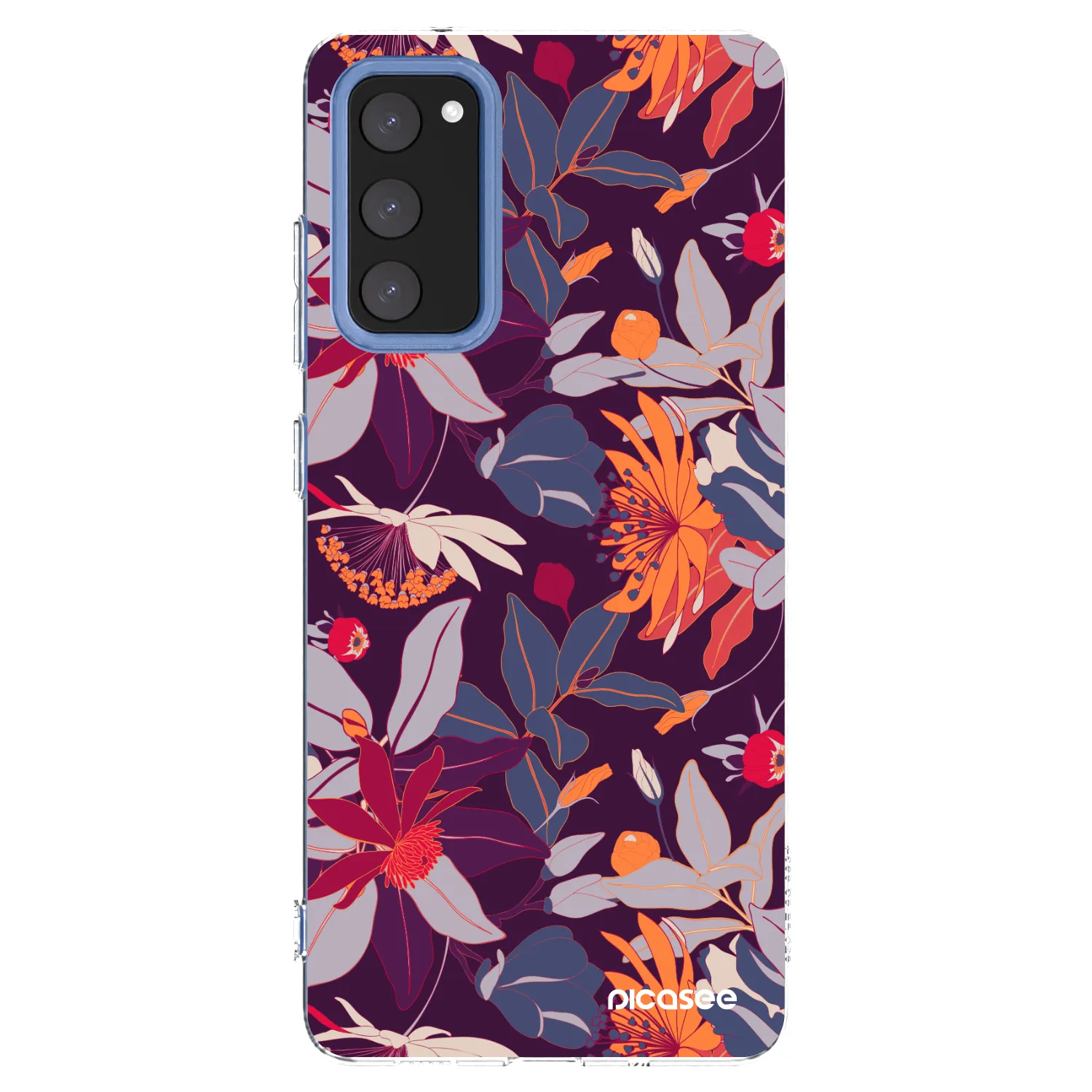 Picasee husă transparentă din silicon pentru Samsung Galaxy S20 FE - Purple Leaf