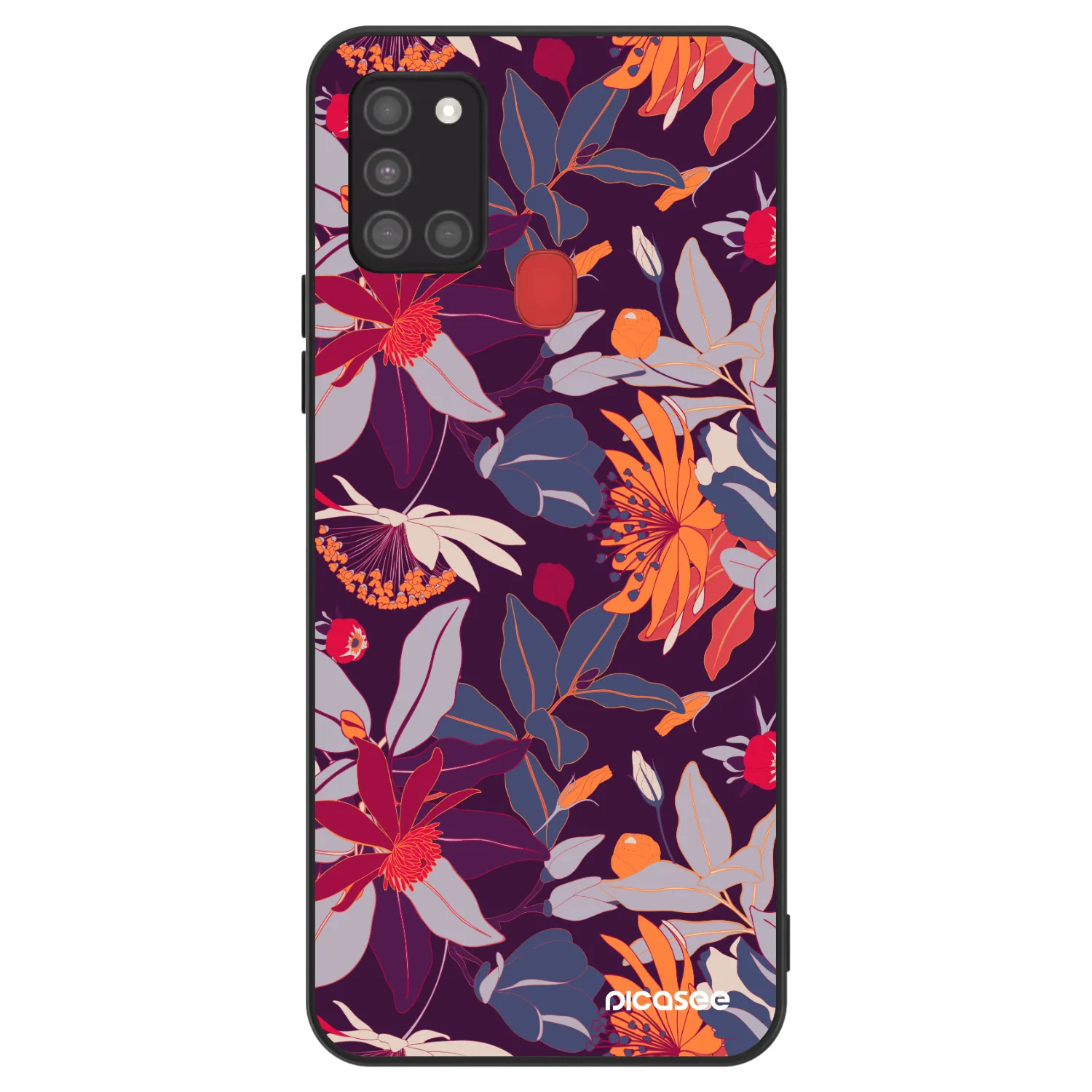 Picasee ULTIMATE CASE pentru Samsung Galaxy A21s - Purple Leaf