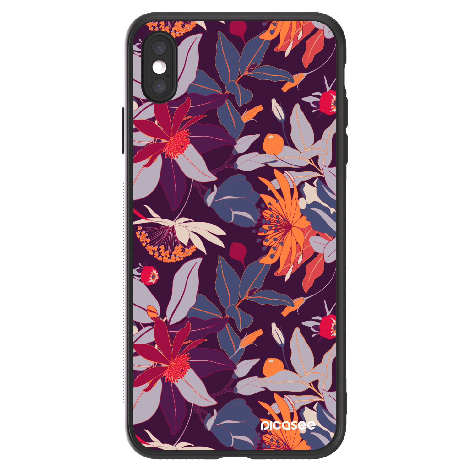 Picasee ULTIMATE CASE pentru Apple iPhone XS Max - Purple Leaf