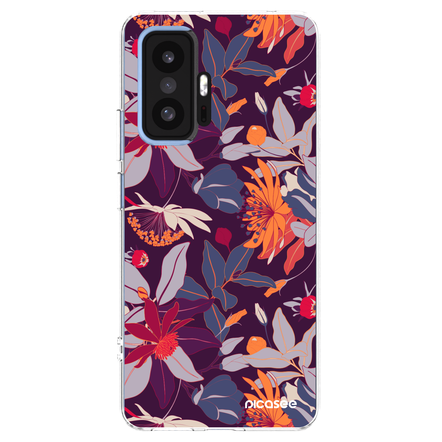 Picasee husă transparentă din silicon pentru Xiaomi 11T Pro - Purple Leaf