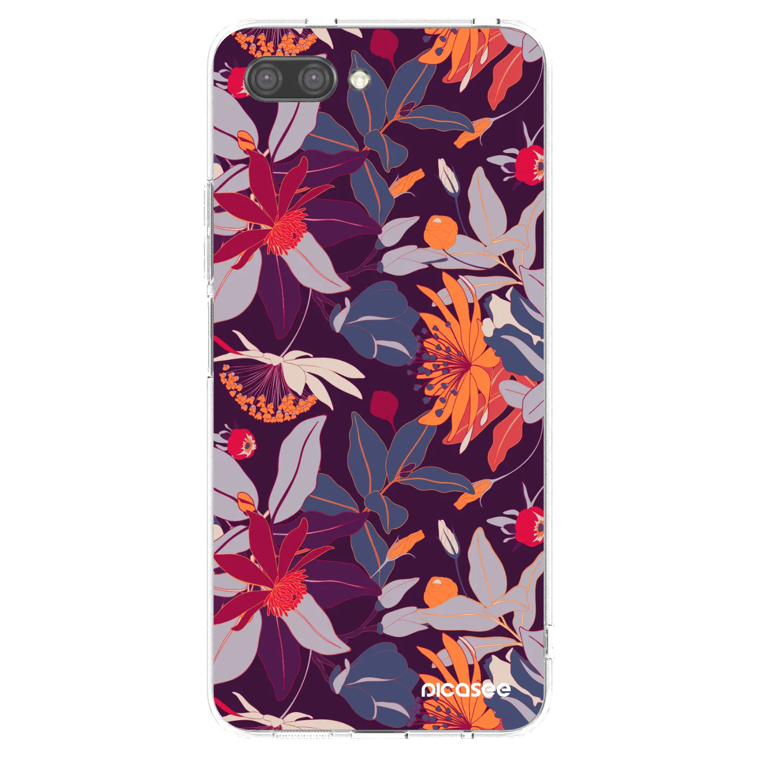 Picasee husă transparentă din silicon pentru Honor 10 - Purple Leaf