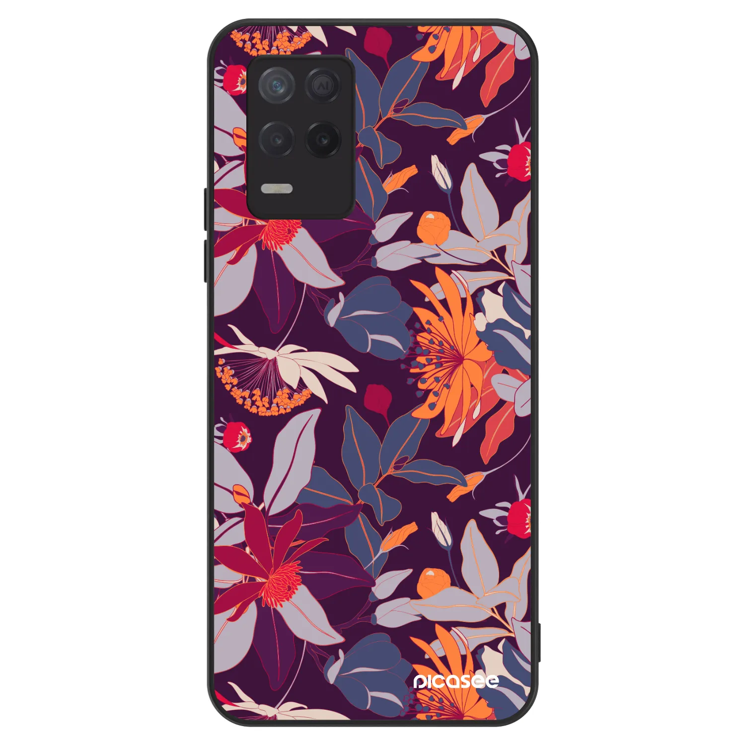 Picasee ULTIMATE CASE pentru Realme 8 5G - Purple Leaf
