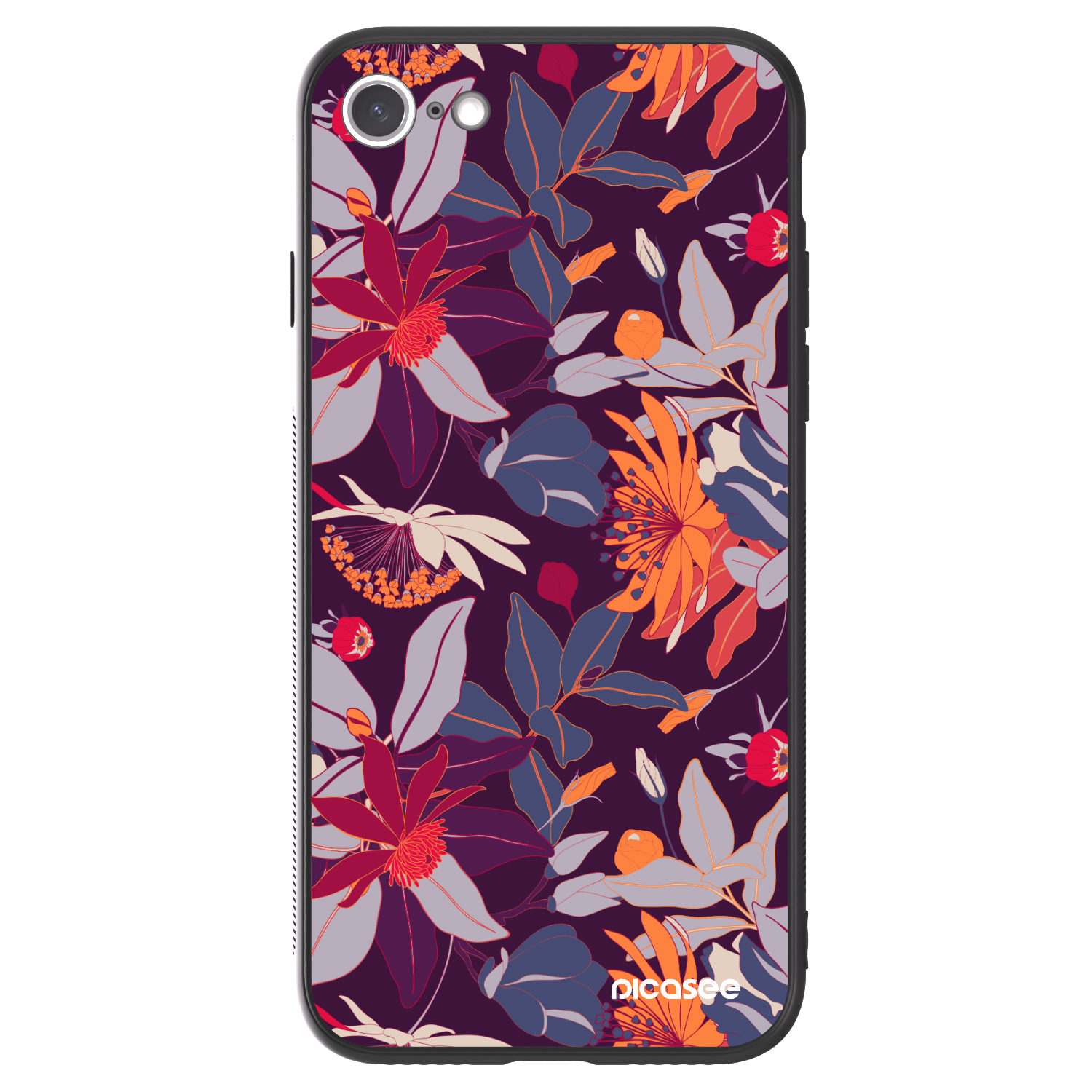 Picasee ULTIMATE CASE pentru Apple iPhone SE 2022 - Purple Leaf