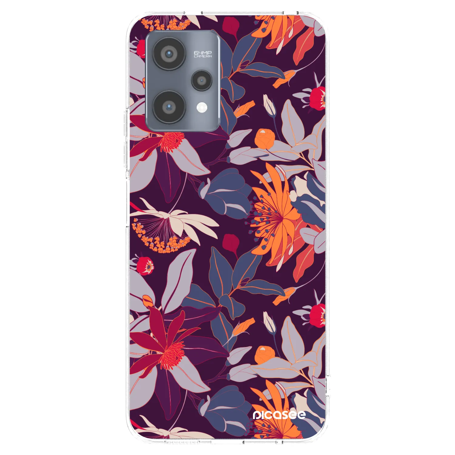 Picasee husă transparentă din silicon pentru Realme 9 Pro 5G - Purple Leaf
