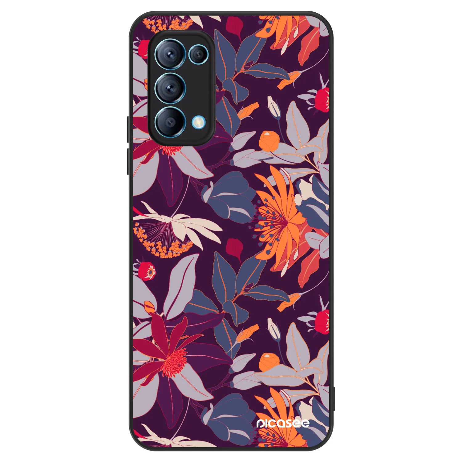 Picasee ULTIMATE CASE pentru OPPO Reno 5 5G - Purple Leaf
