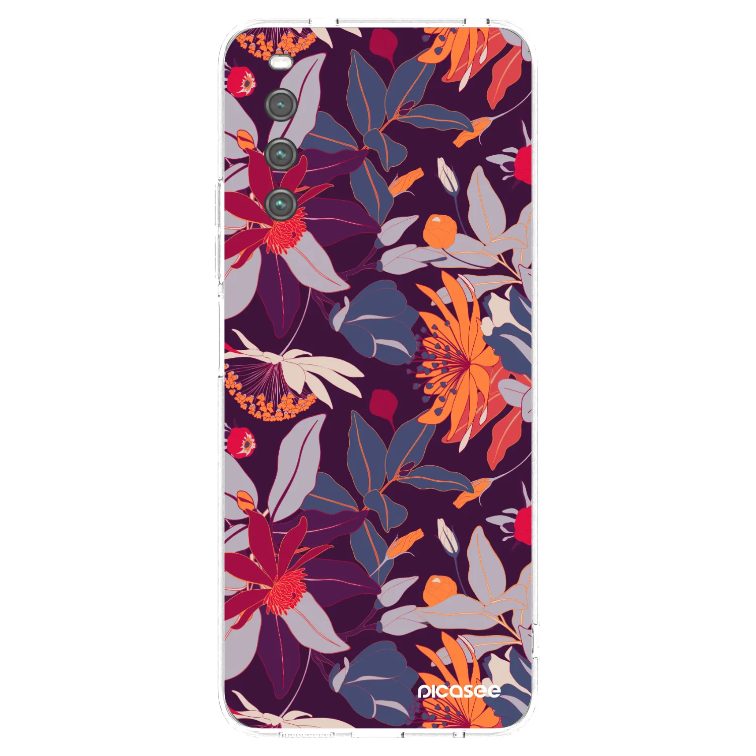 Picasee husă transparentă din silicon pentru Sony Xperia 10 IV 5G - Purple Leaf