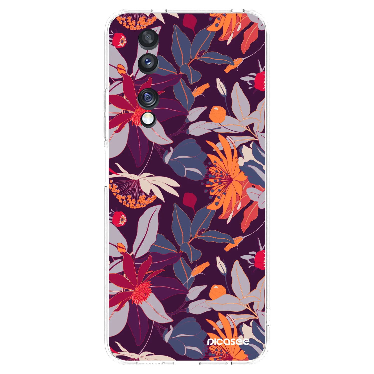 Picasee husă transparentă din silicon pentru Honor 70 - Purple Leaf
