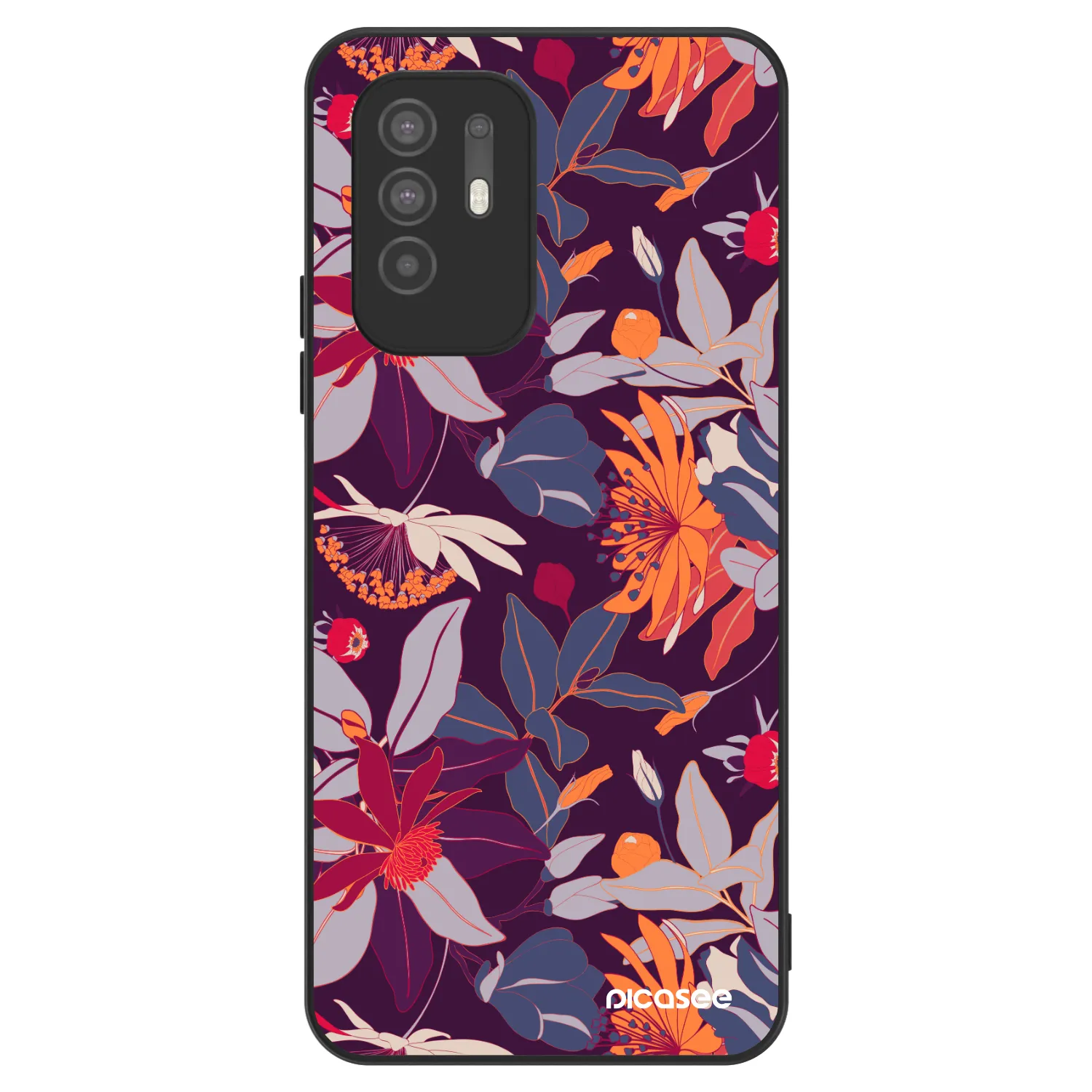 Picasee ULTIMATE CASE pentru OPPO A94 5G - Purple Leaf