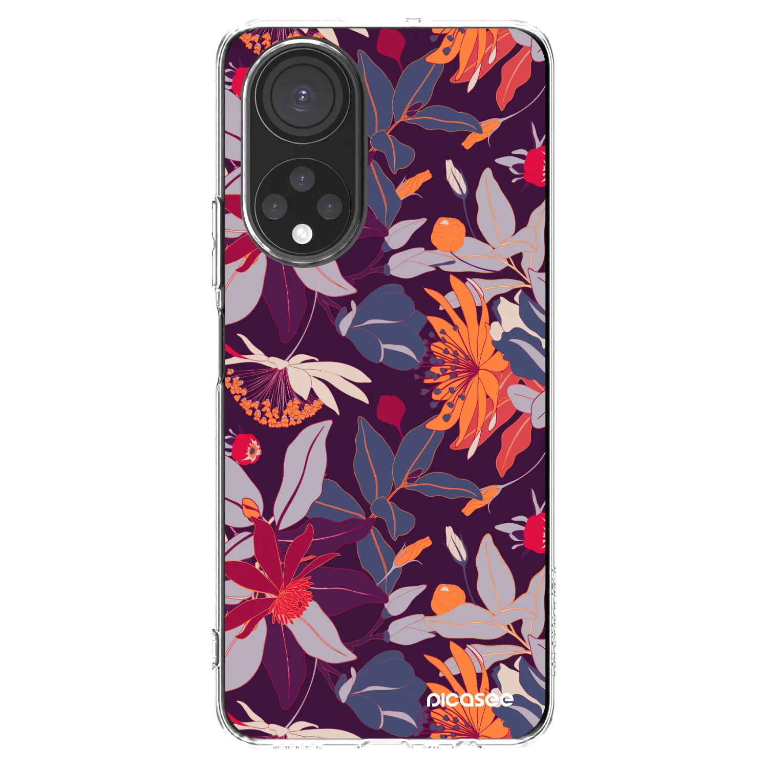 Picasee husă transparentă din silicon pentru Honor X7 - Purple Leaf