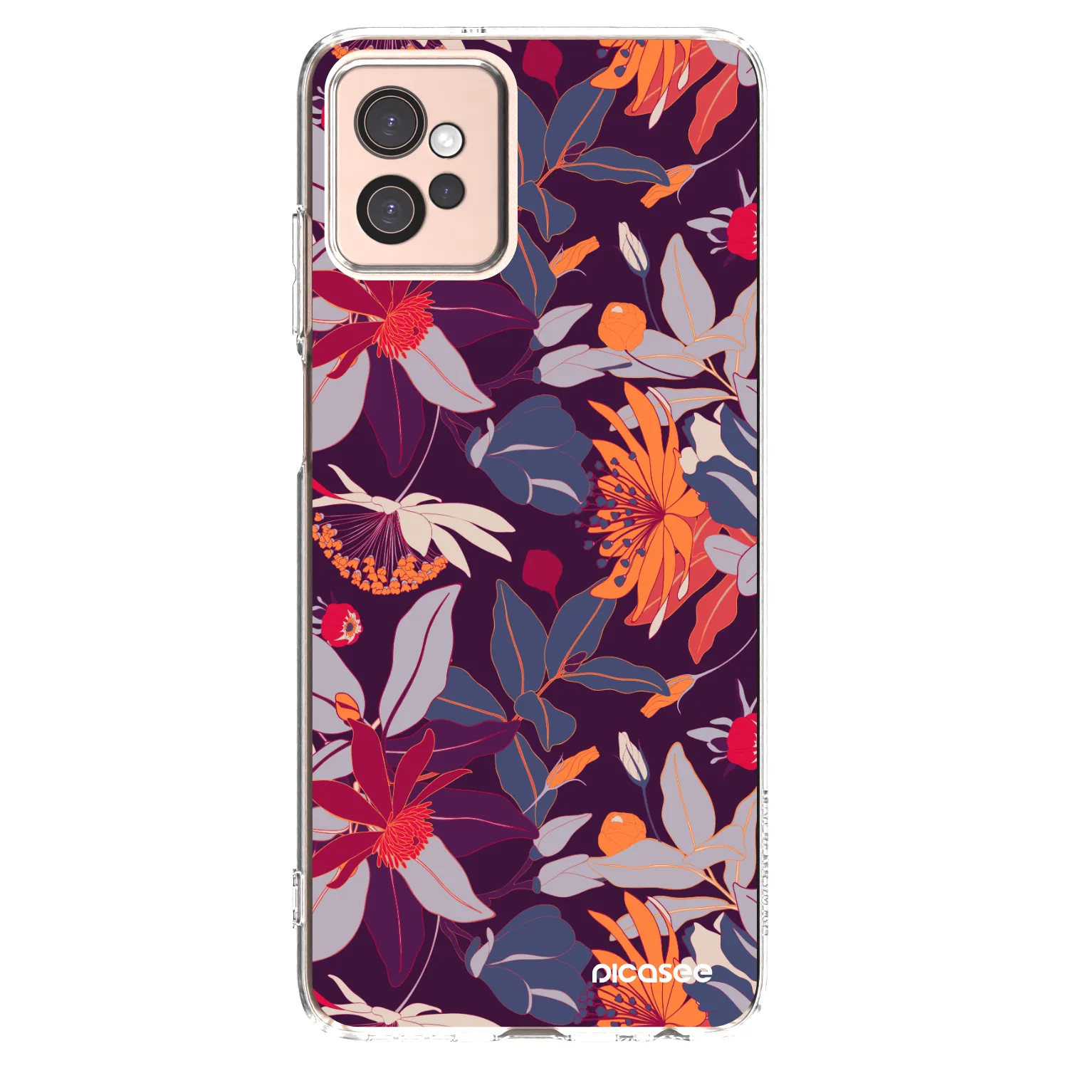 Picasee husă transparentă din silicon pentru Motorola Moto G32 - Purple Leaf