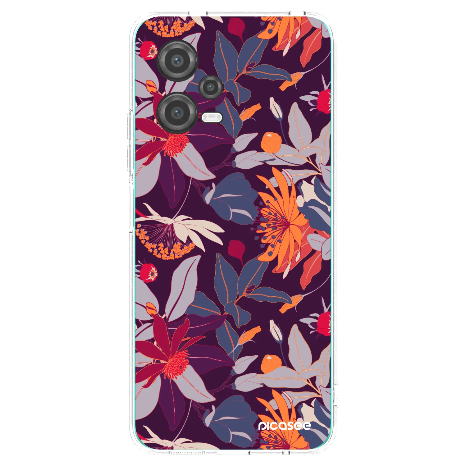 Picasee husă transparentă din silicon pentru Xiaomi Poco X5 - Purple Leaf