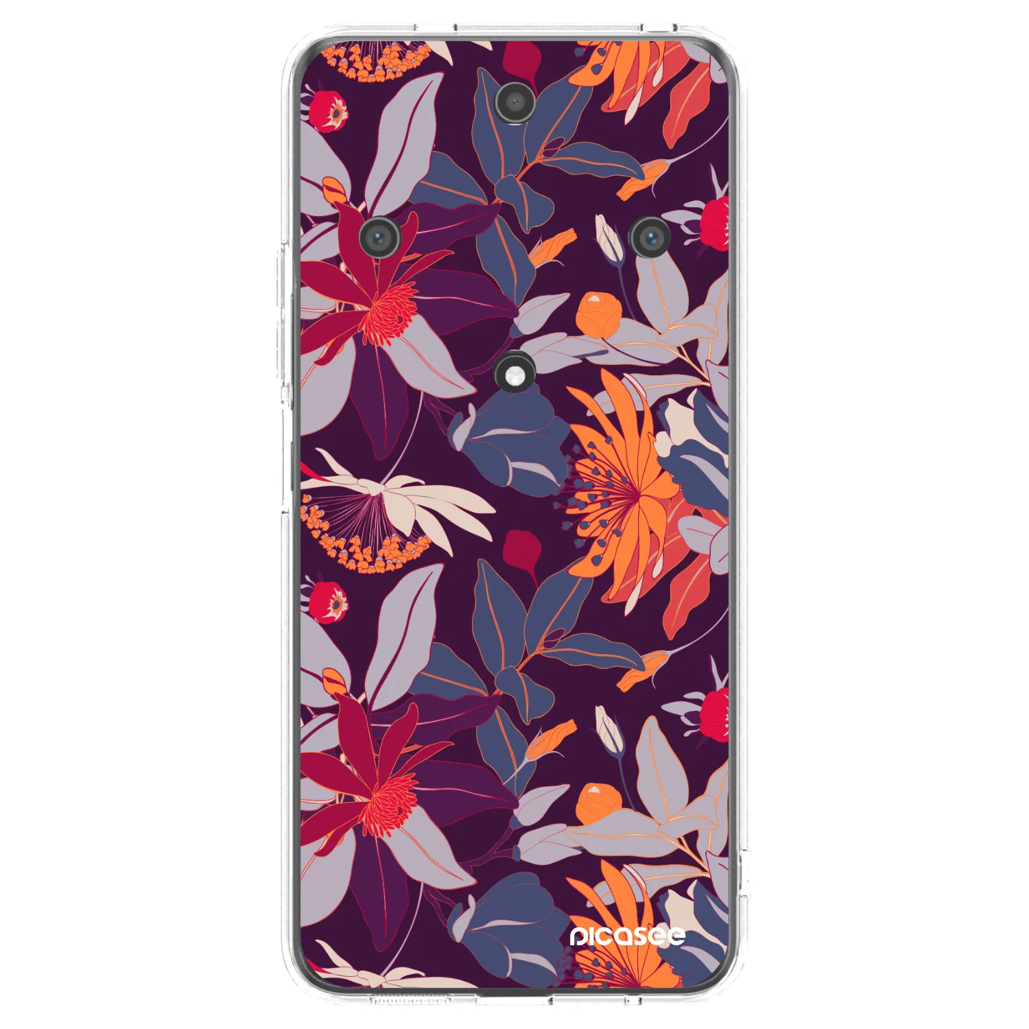 Picasee husă transparentă din silicon pentru Honor Magic5 Lite 5G - Purple Leaf