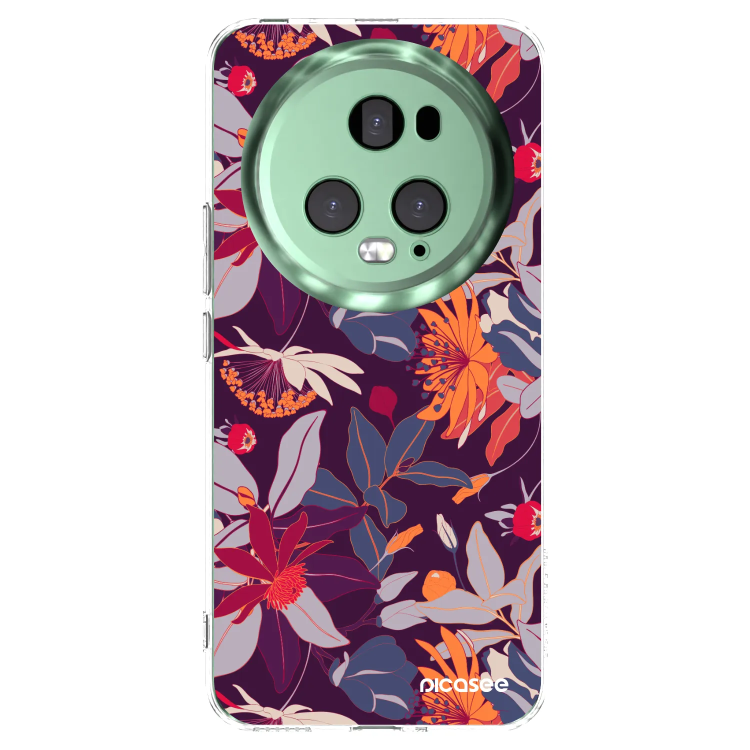 Picasee husă transparentă din silicon pentru Honor Magic5 Pro - Purple Leaf