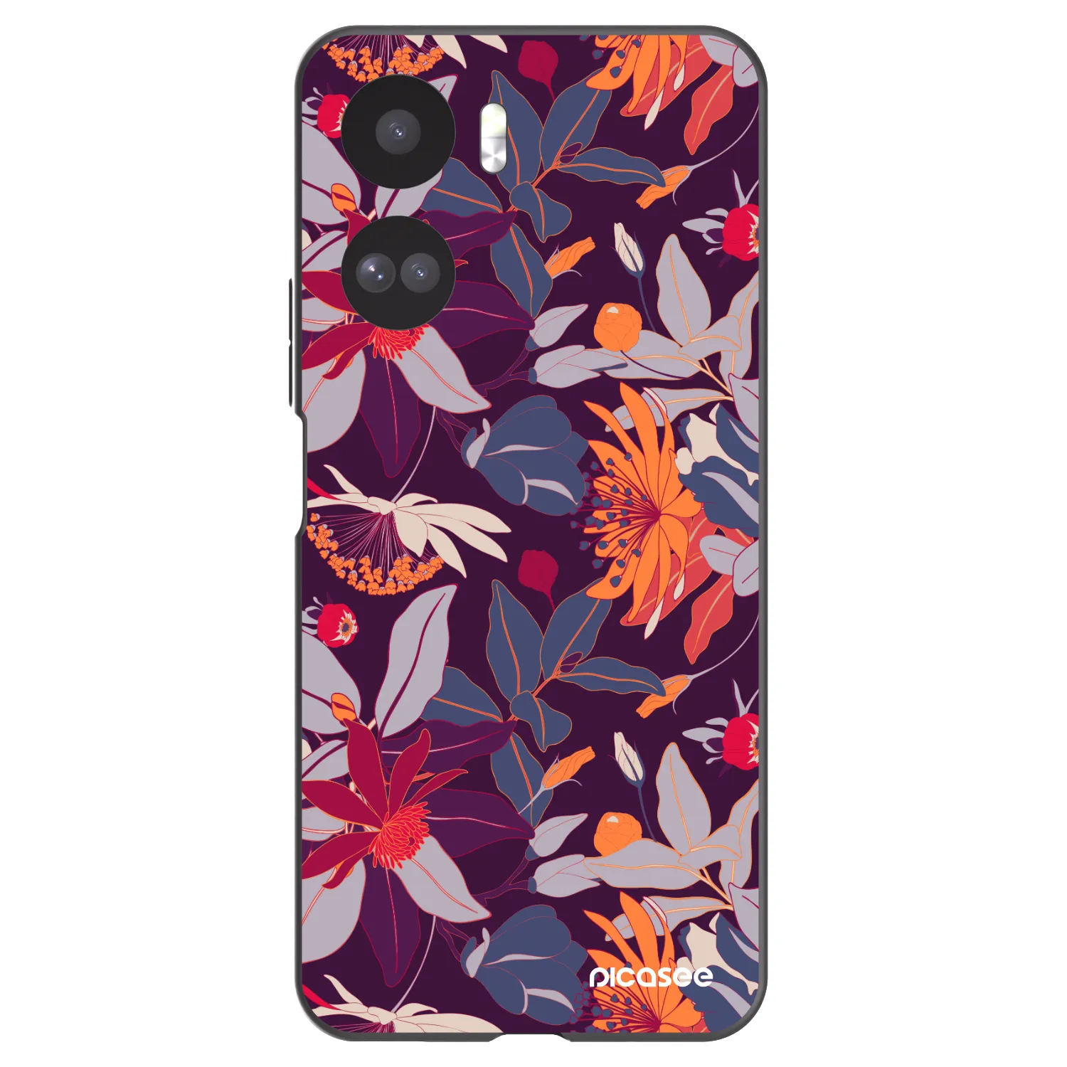 Picasee husă neagră din silicon pentru Honor 90 Lite 5G - Purple Leaf