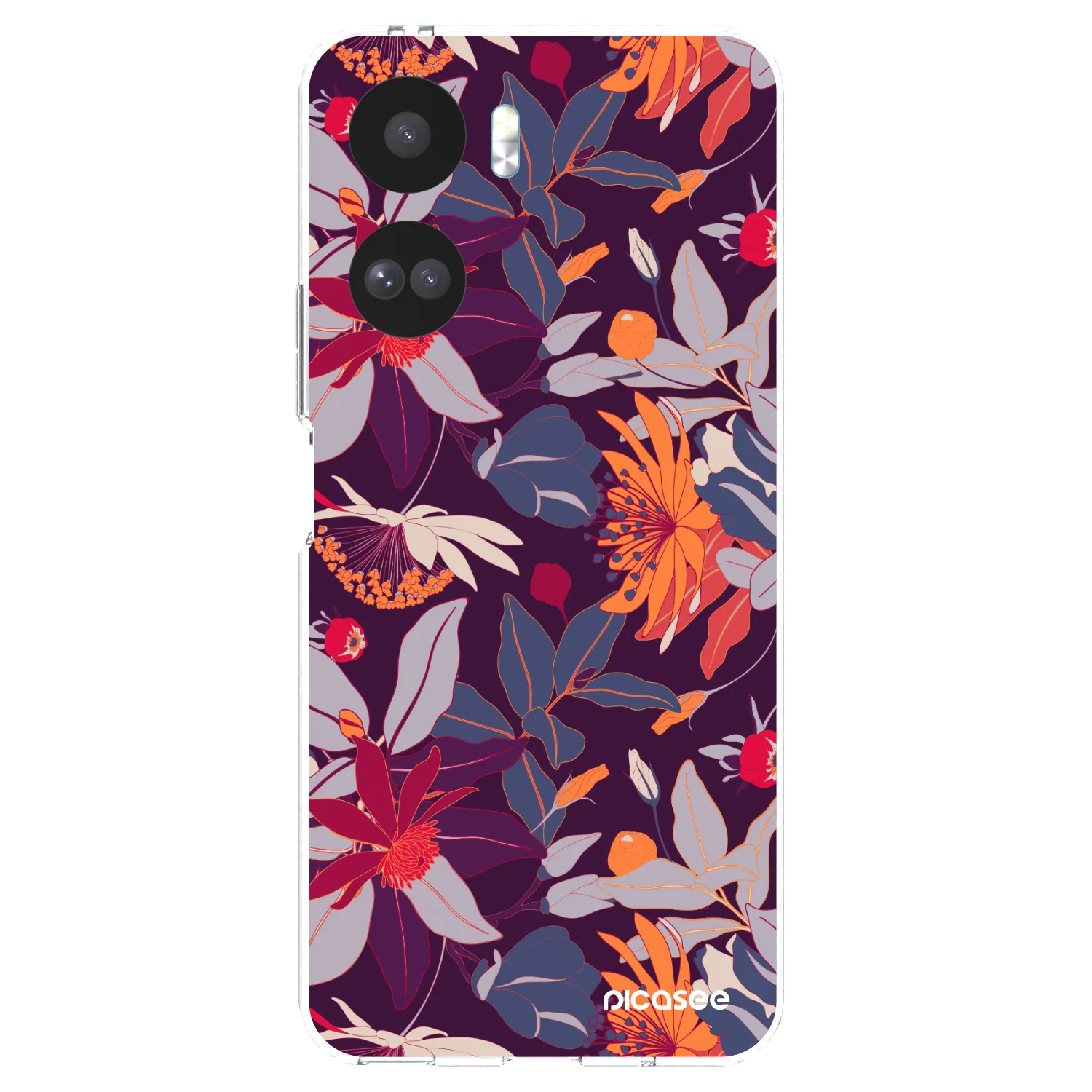 Picasee husă transparentă din silicon pentru Honor 90 Lite 5G - Purple Leaf