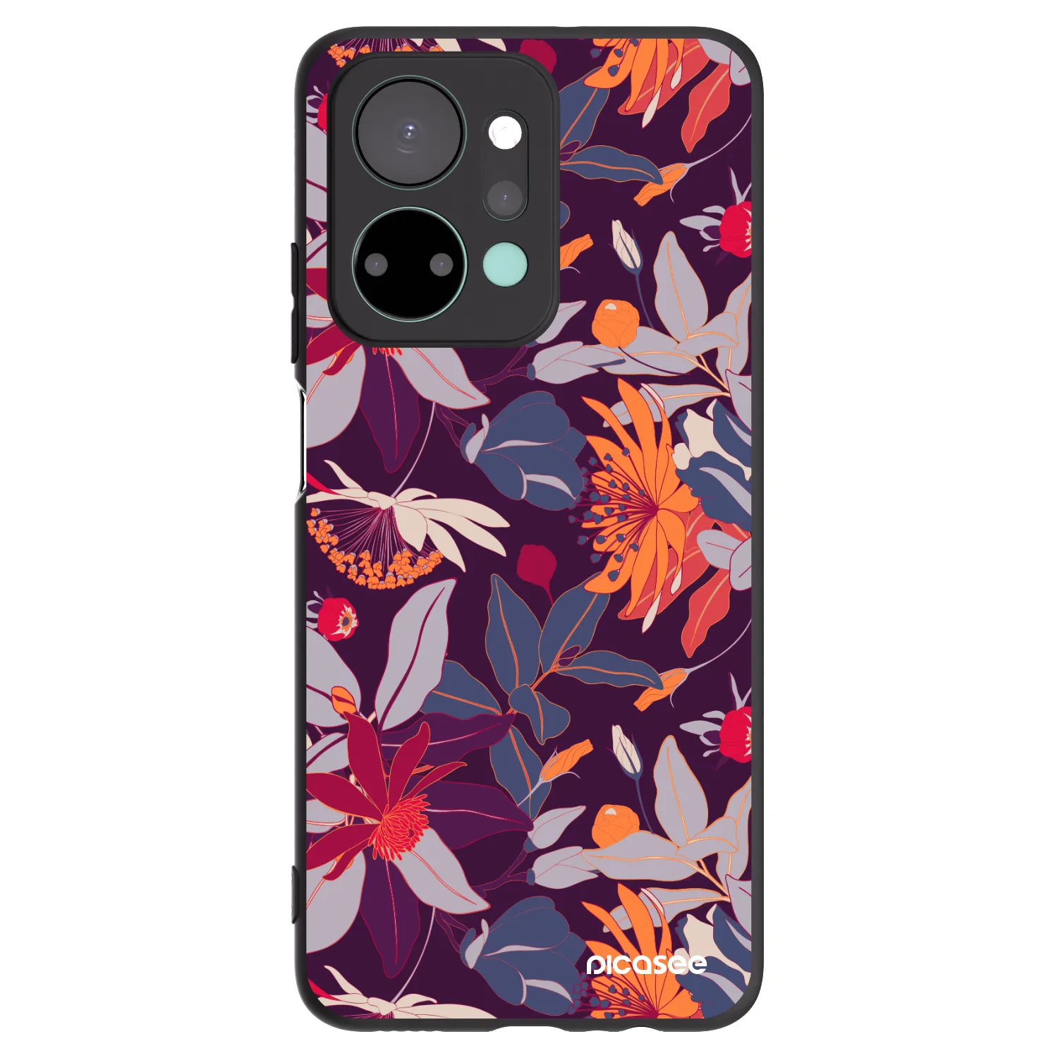 Picasee husă neagră din silicon pentru Honor X7a - Purple Leaf