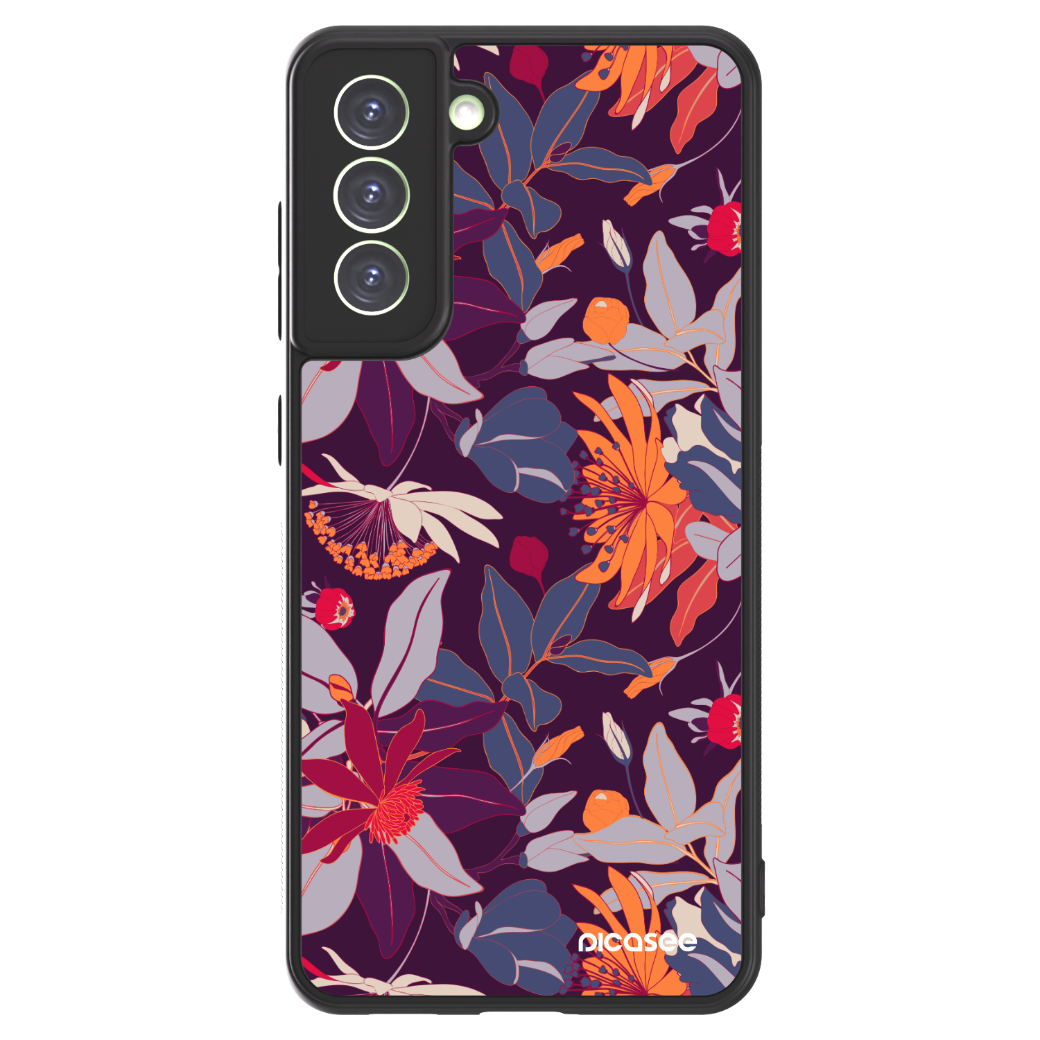 Picasee ULTIMATE CASE PowerShare pentru Samsung Galaxy S21 FE 5G - Purple Leaf