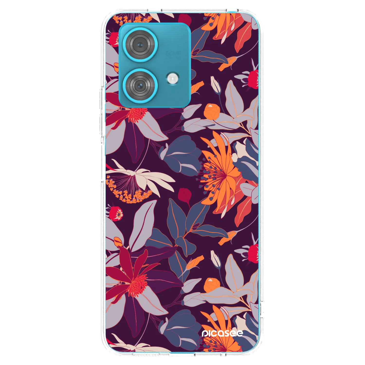 Picasee husă transparentă din silicon pentru Motorola Edge 40 Neo - Purple Leaf