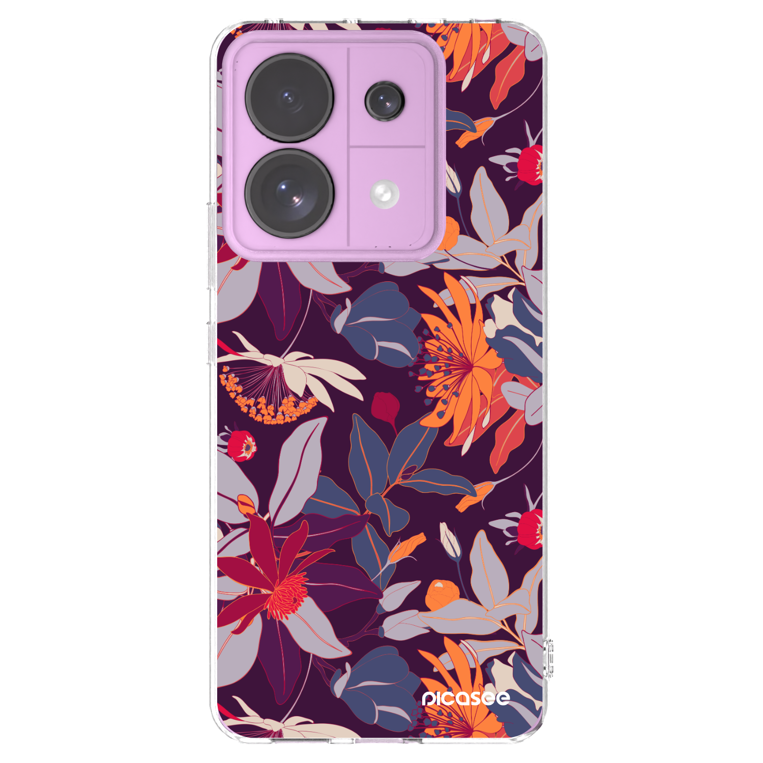 Picasee husă transparentă din silicon pentru Xiaomi Redmi Note 13 Pro 5G - Purple Leaf