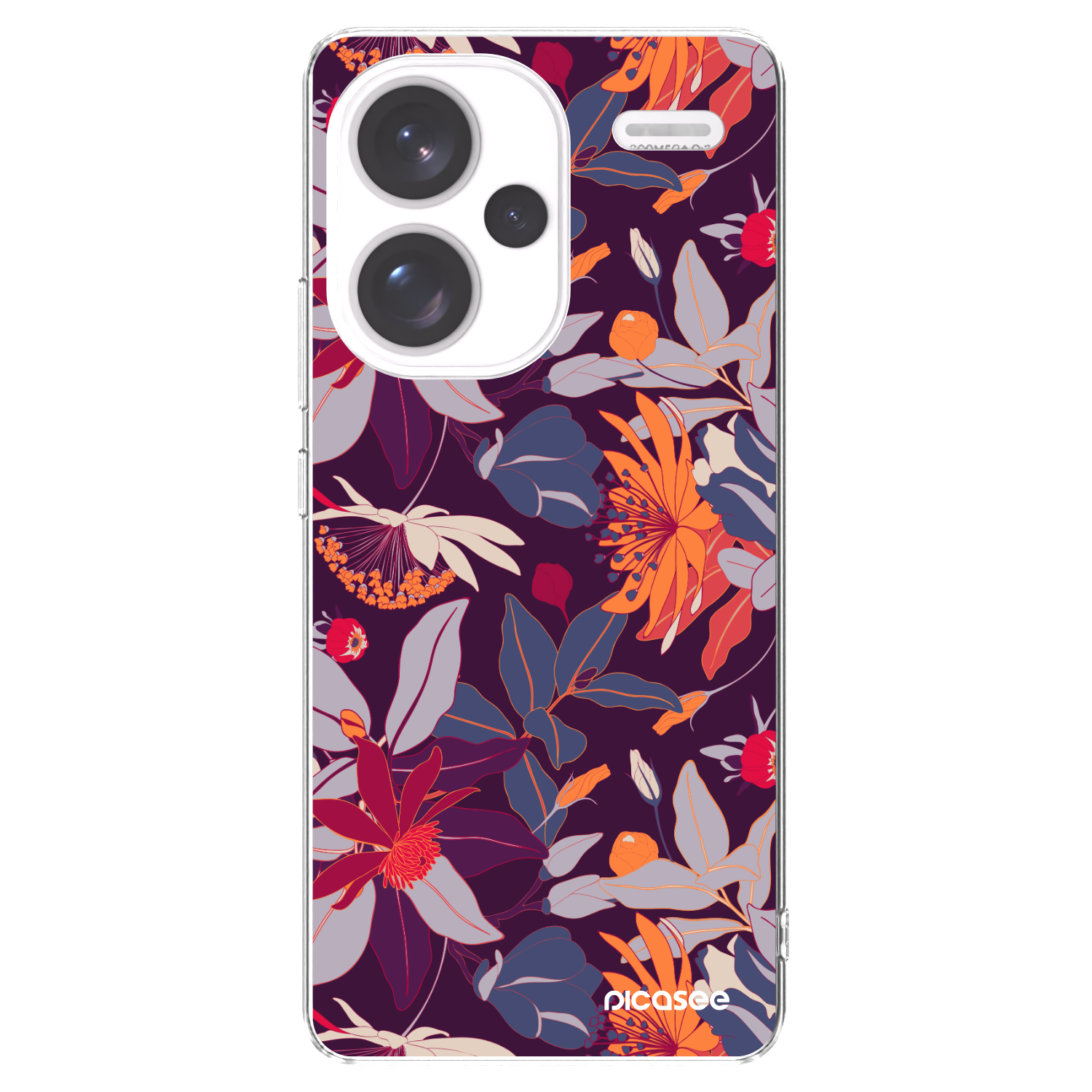 Picasee husă transparentă din silicon pentru Xiaomi Redmi Note 13 Pro+ 5G - Purple Leaf