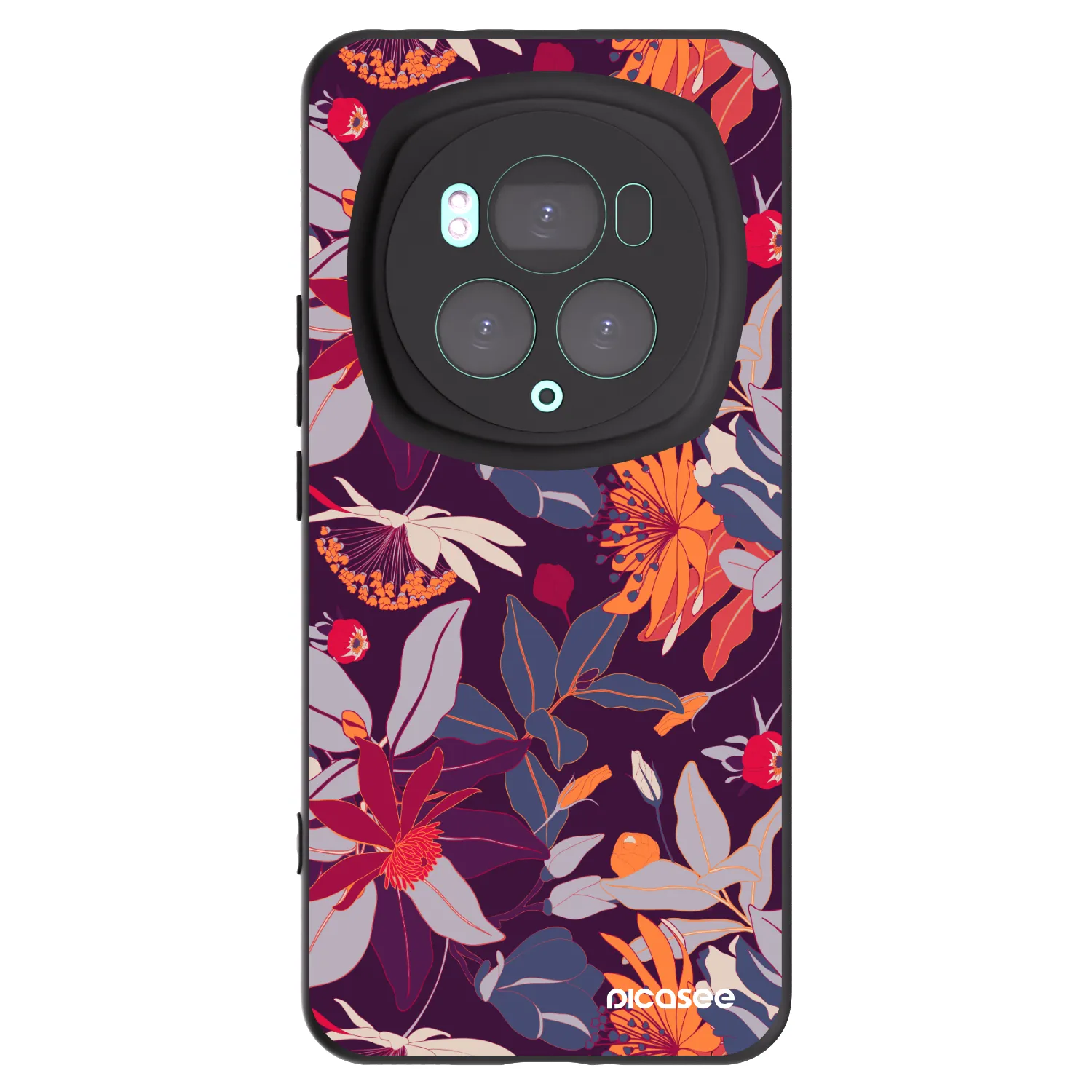 Picasee husă neagră din silicon pentru Honor Magic6 Pro - Purple Leaf