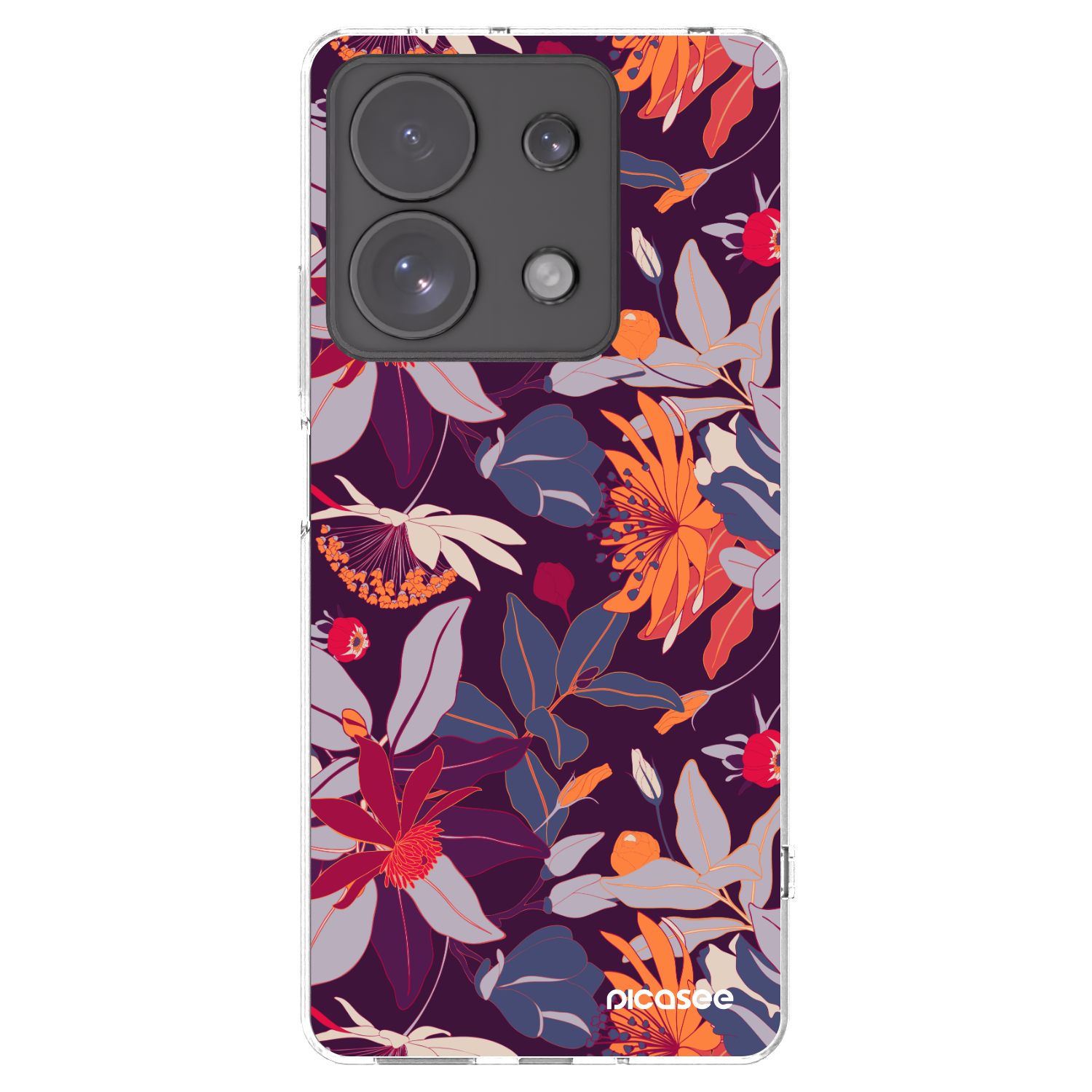Picasee husă transparentă din silicon pentru Xiaomi Redmi Note 13 Pro 4G - Purple Leaf