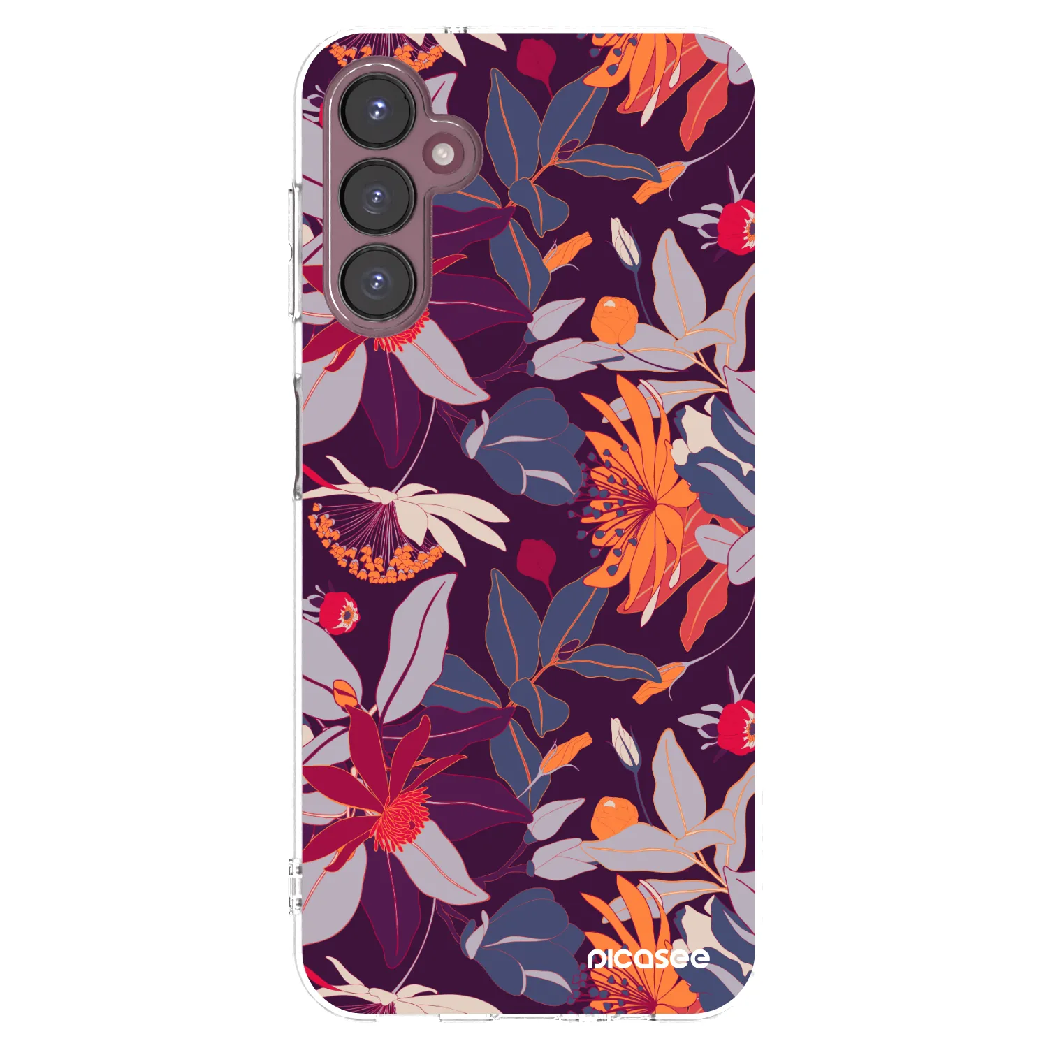Picasee husă transparentă din silicon pentru Samsung Galaxy A05s A057G - Purple Leaf