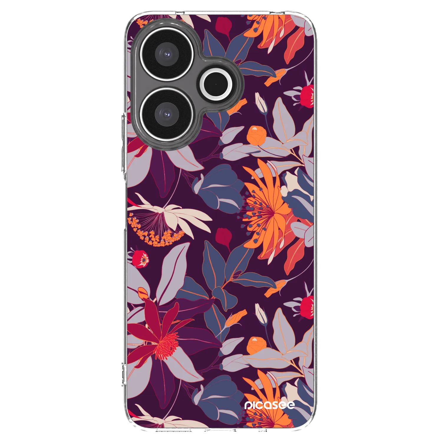 Picasee husă transparentă din silicon pentru Xiaomi Redmi 13 4G - Purple Leaf