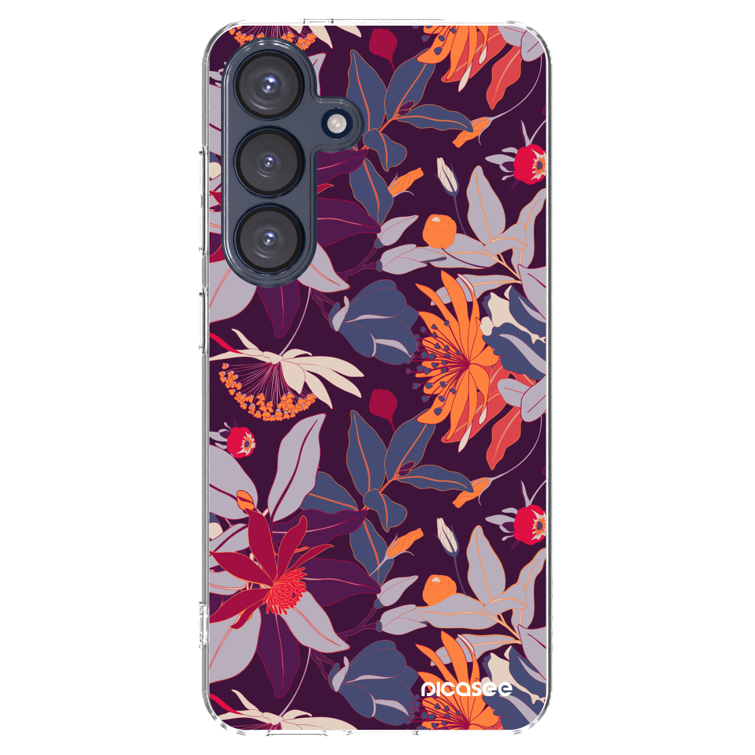 Picasee husă transparentă din silicon pentru Samsung Galaxy S25 5G - Purple Leaf