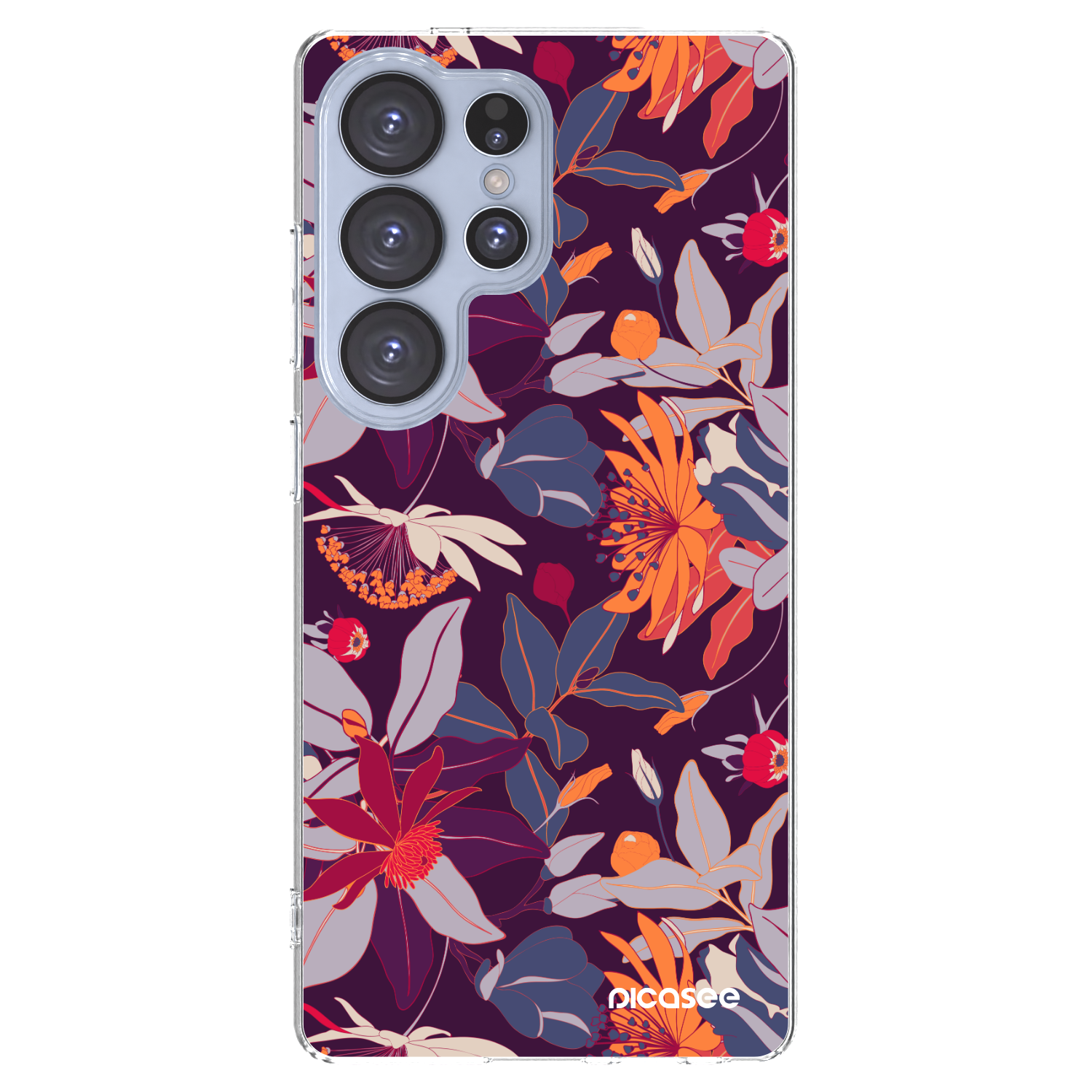 Picasee husă transparentă din silicon pentru Samsung Galaxy S25 Ultra 5G - Purple Leaf