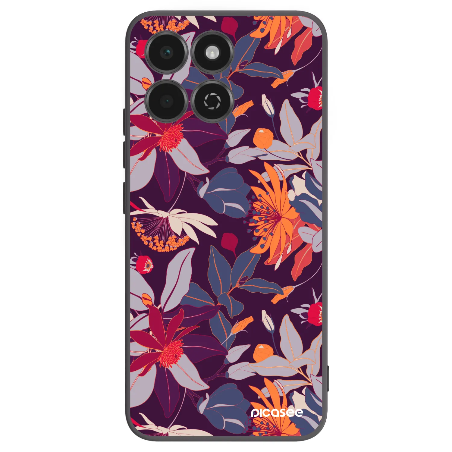 Picasee husă neagră din silicon pentru Honor 200 Smart 5G - Purple Leaf