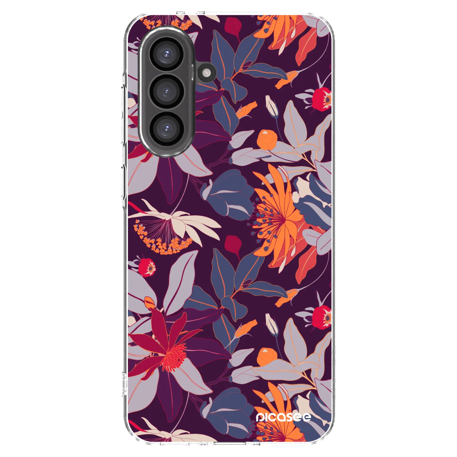 Picasee husă transparentă din silicon pentru Samsung Galaxy A56 5G A566B - Purple Leaf