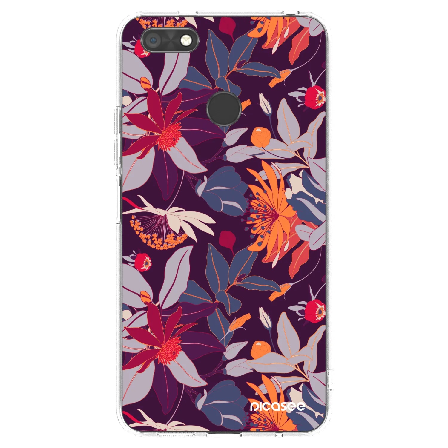 Picasee husă transparentă din silicon pentru Huawei P9 Lite Mini - Purple Leaf