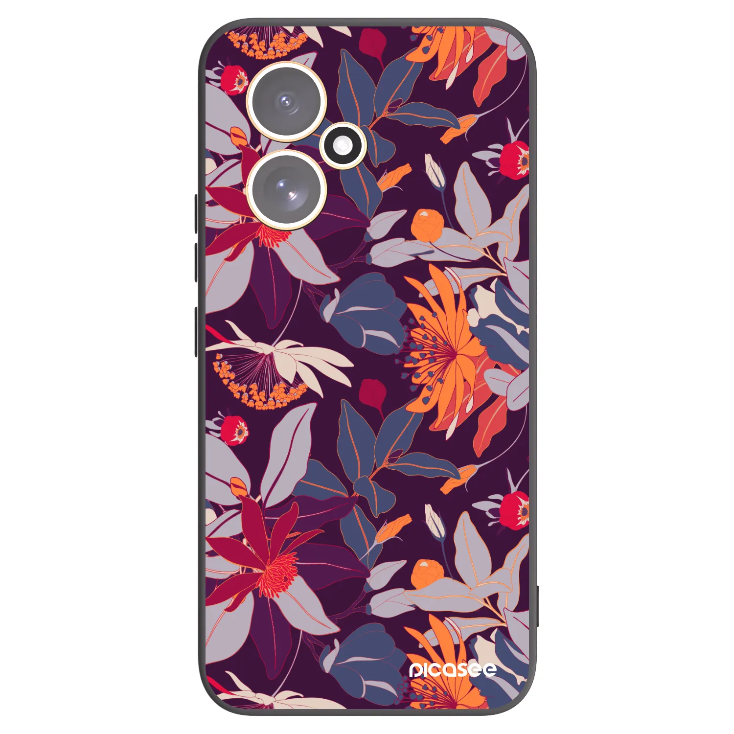 Picasee husă neagră din silicon pentru Honor 400 5G - Purple Leaf