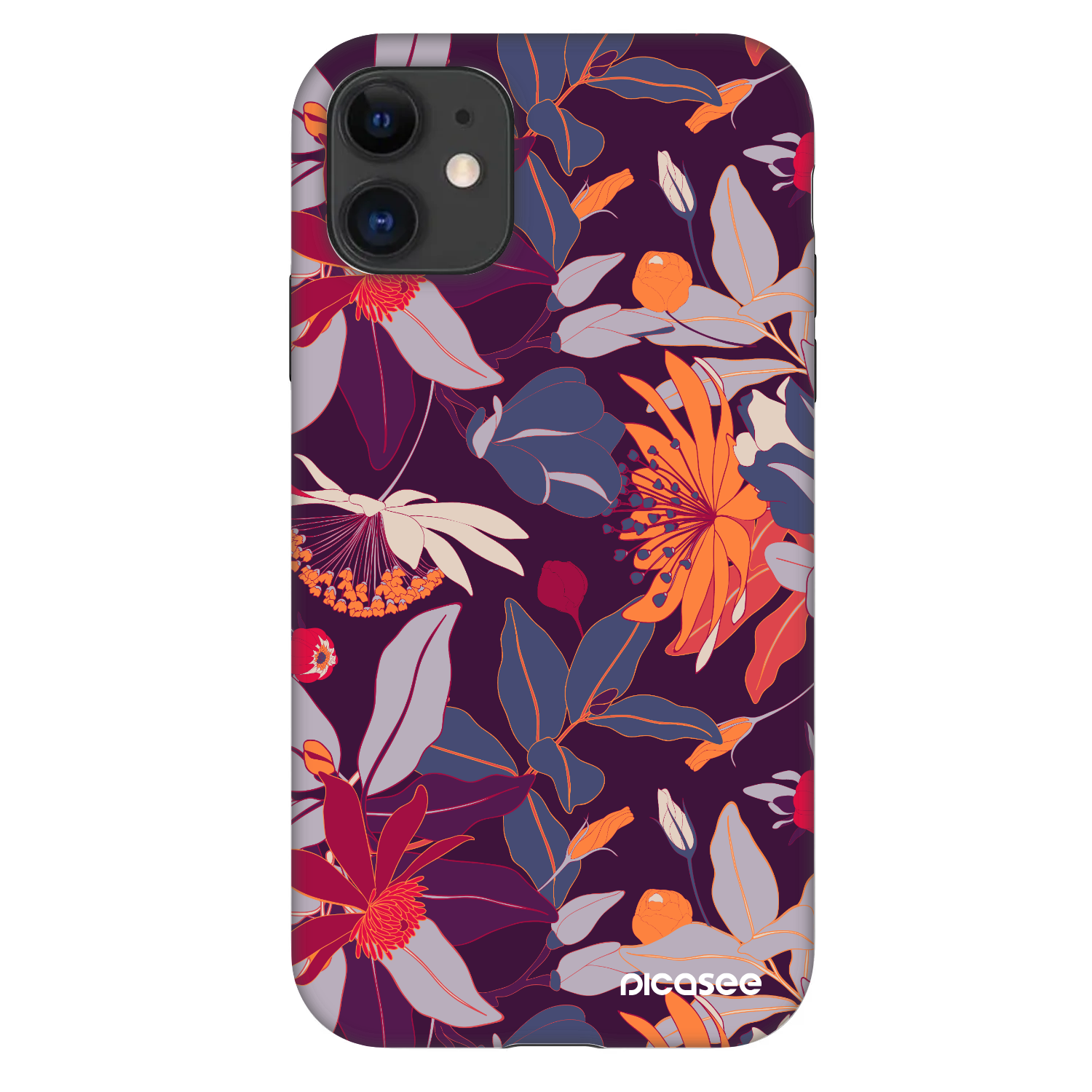 Picasee Fashion Case pentru Apple iPhone 11 - Purple Leaf