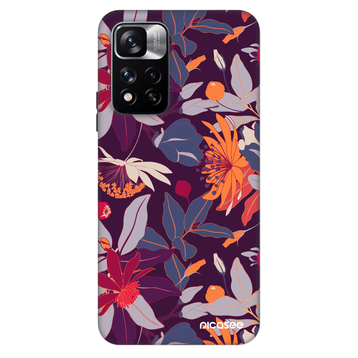 Picasee Fashion Case pentru Xiaomi Redmi Note 11 Pro - Purple Leaf