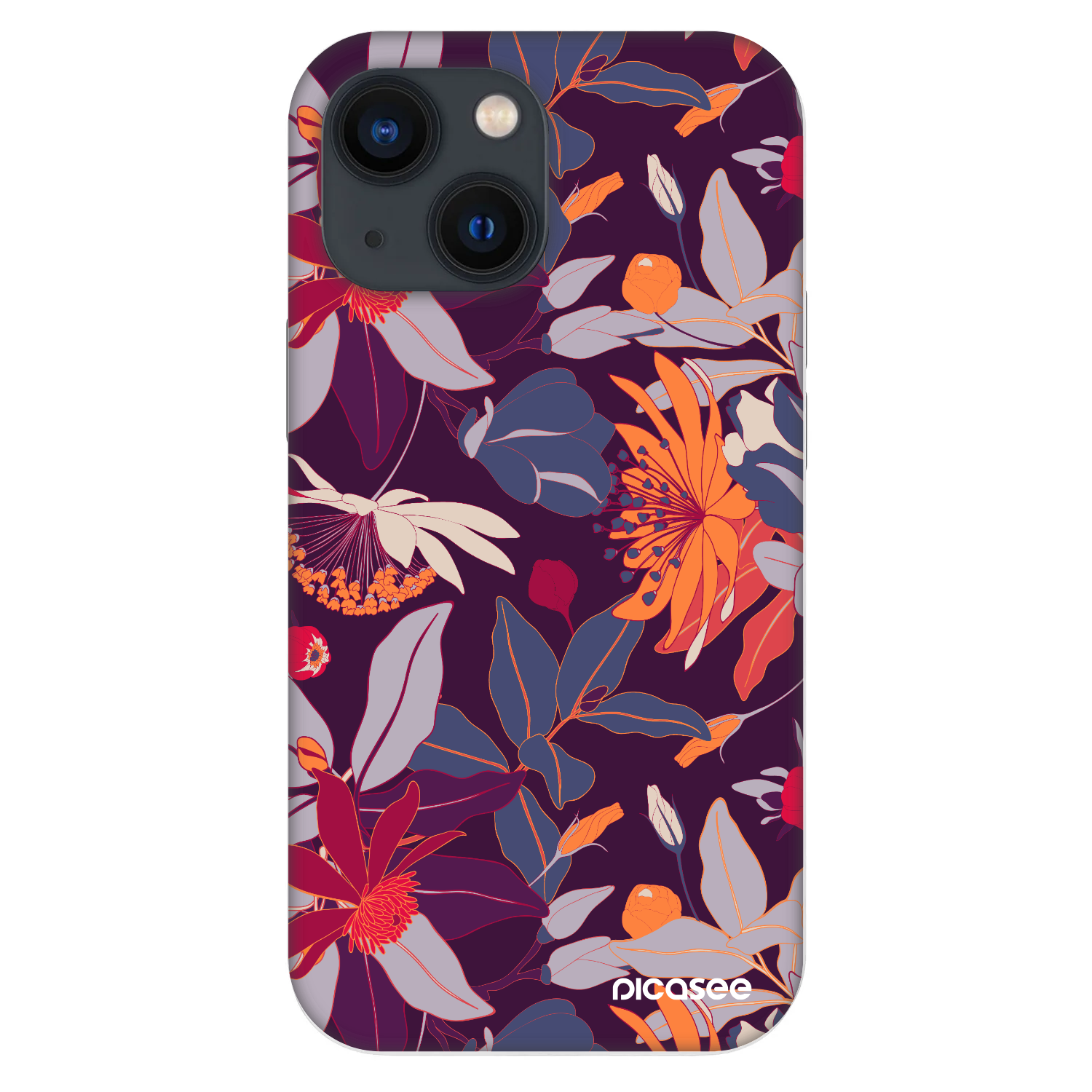 Picasee Fashion Case pentru Apple iPhone 13 mini - Purple Leaf