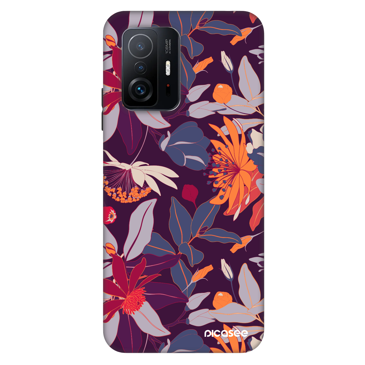 Picasee Fashion Case pentru Xiaomi 11T Pro - Purple Leaf
