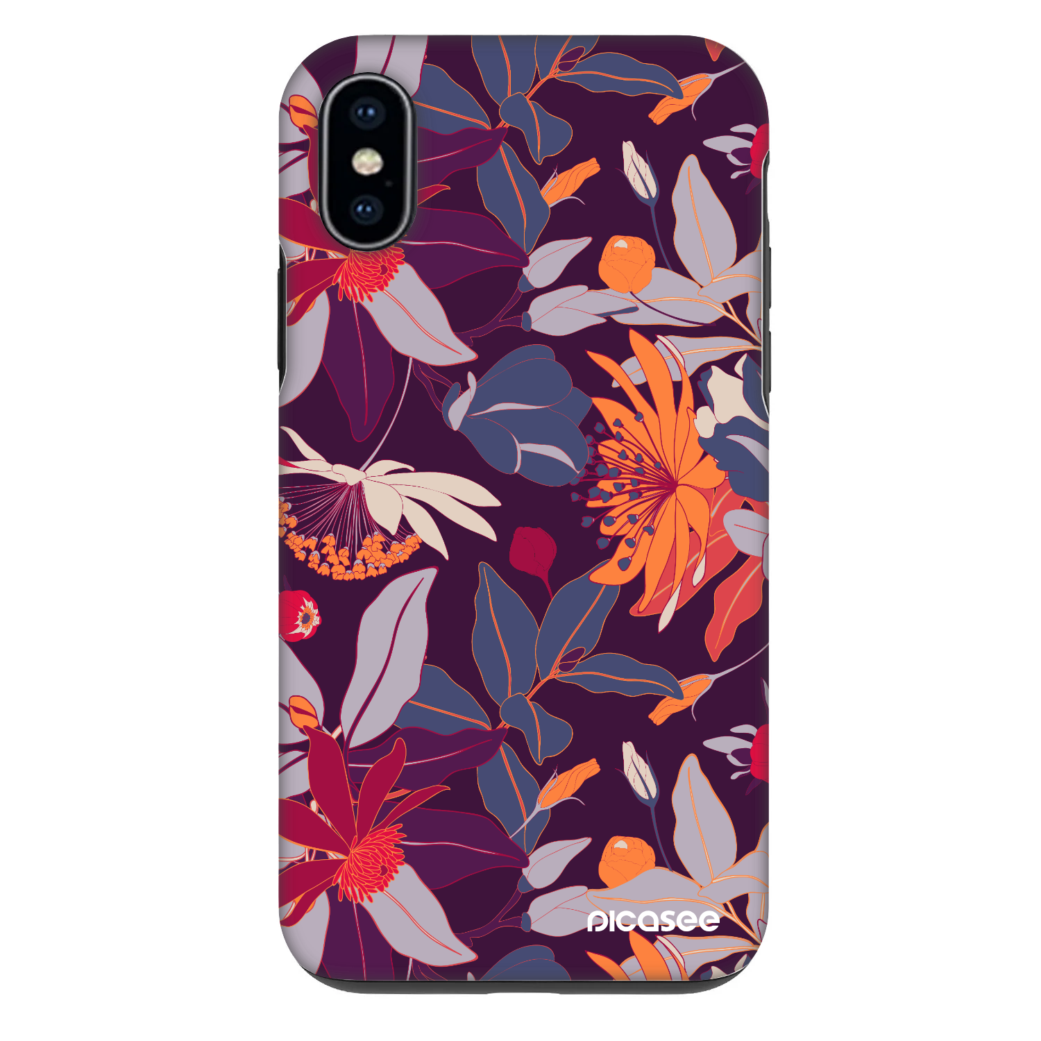 Picasee Fashion Case pentru Apple iPhone X/XS - Purple Leaf