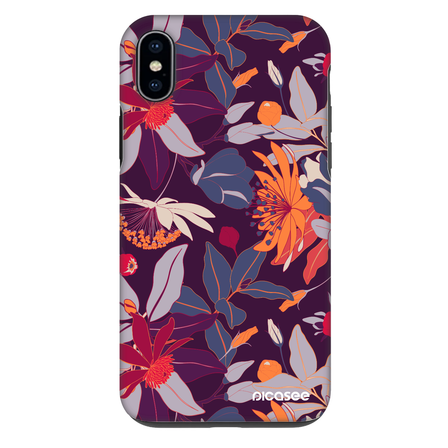 Picasee Fashion Case pentru Apple iPhone XS Max - Purple Leaf