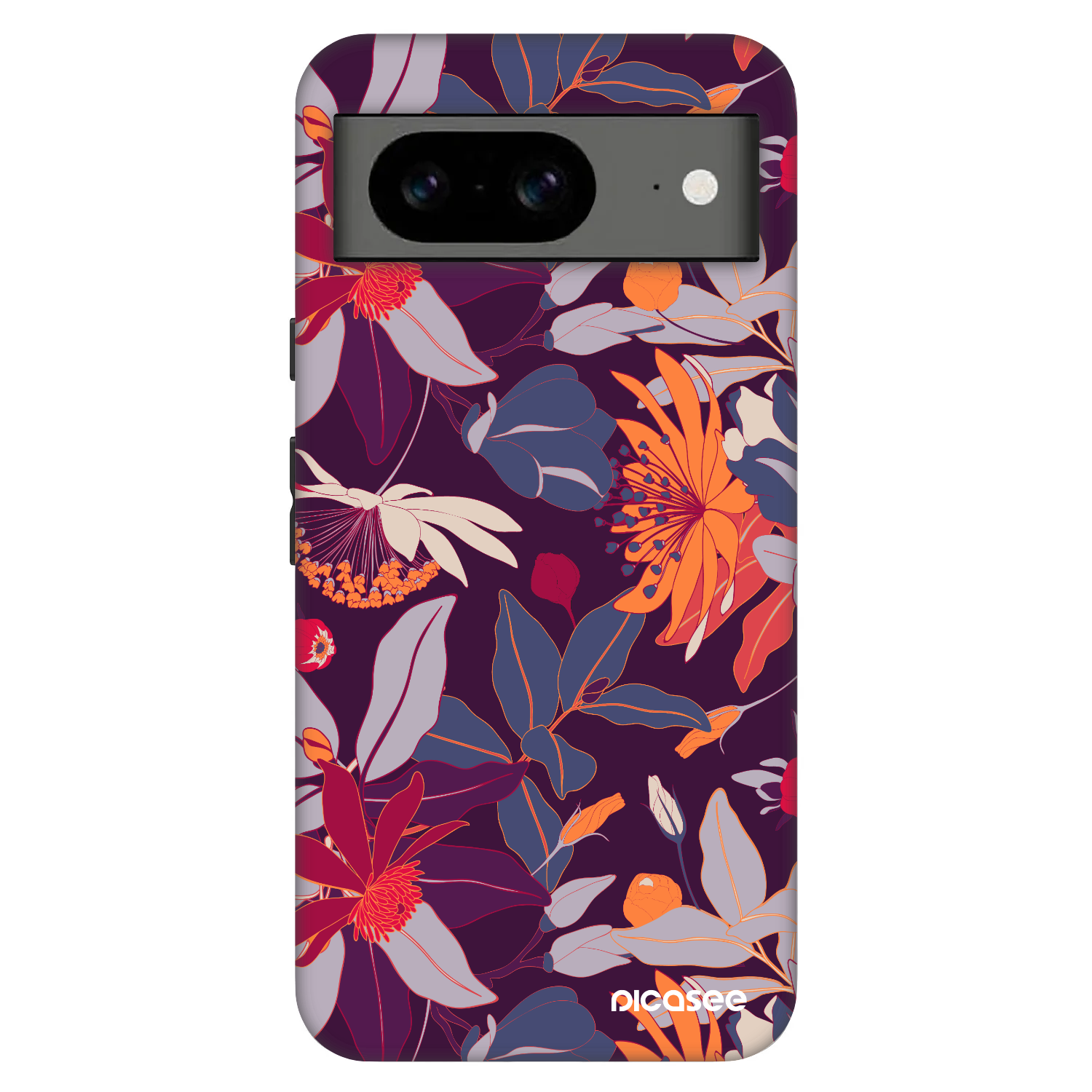 Picasee Fashion Case pentru Google Pixel 8 Pro - Purple Leaf