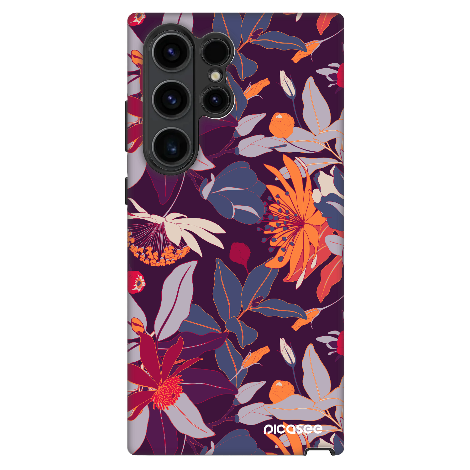 Picasee Fashion Case pentru Samsung Galaxy S22 Ultra 5G - Purple Leaf