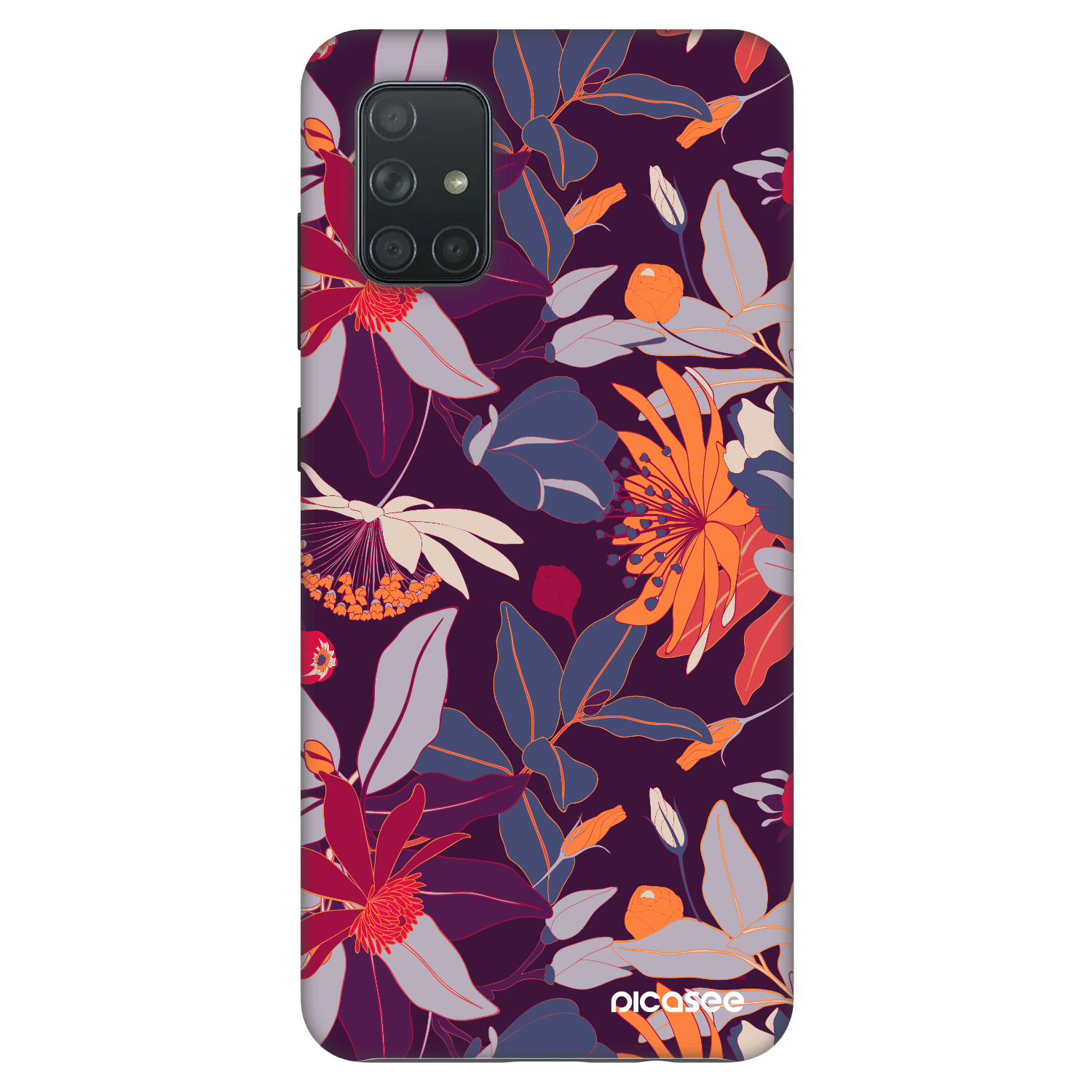 Picasee Fashion Case pentru Samsung Galaxy A71 A715F - Purple Leaf