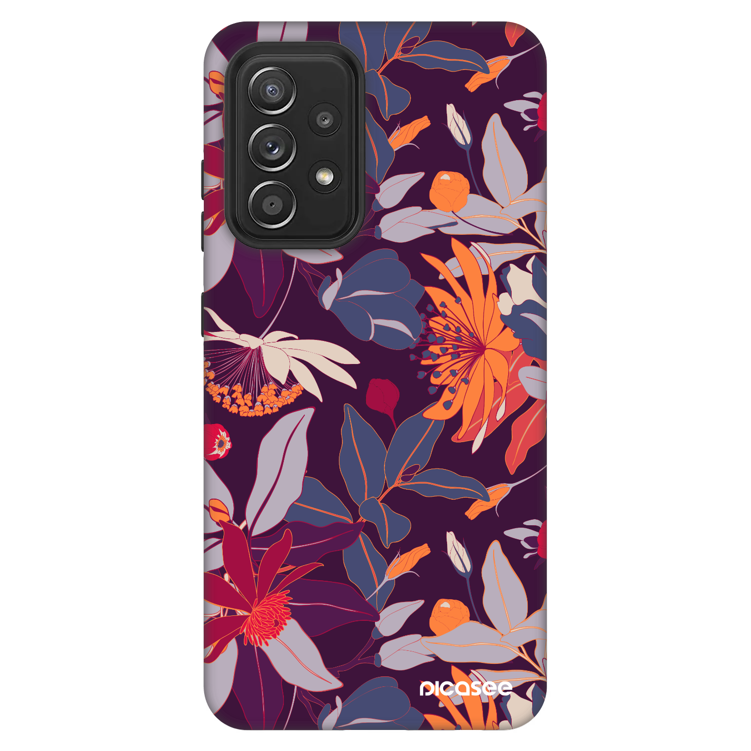 Picasee Fashion Case pentru Samsung Galaxy A52s 5G A528B - Purple Leaf