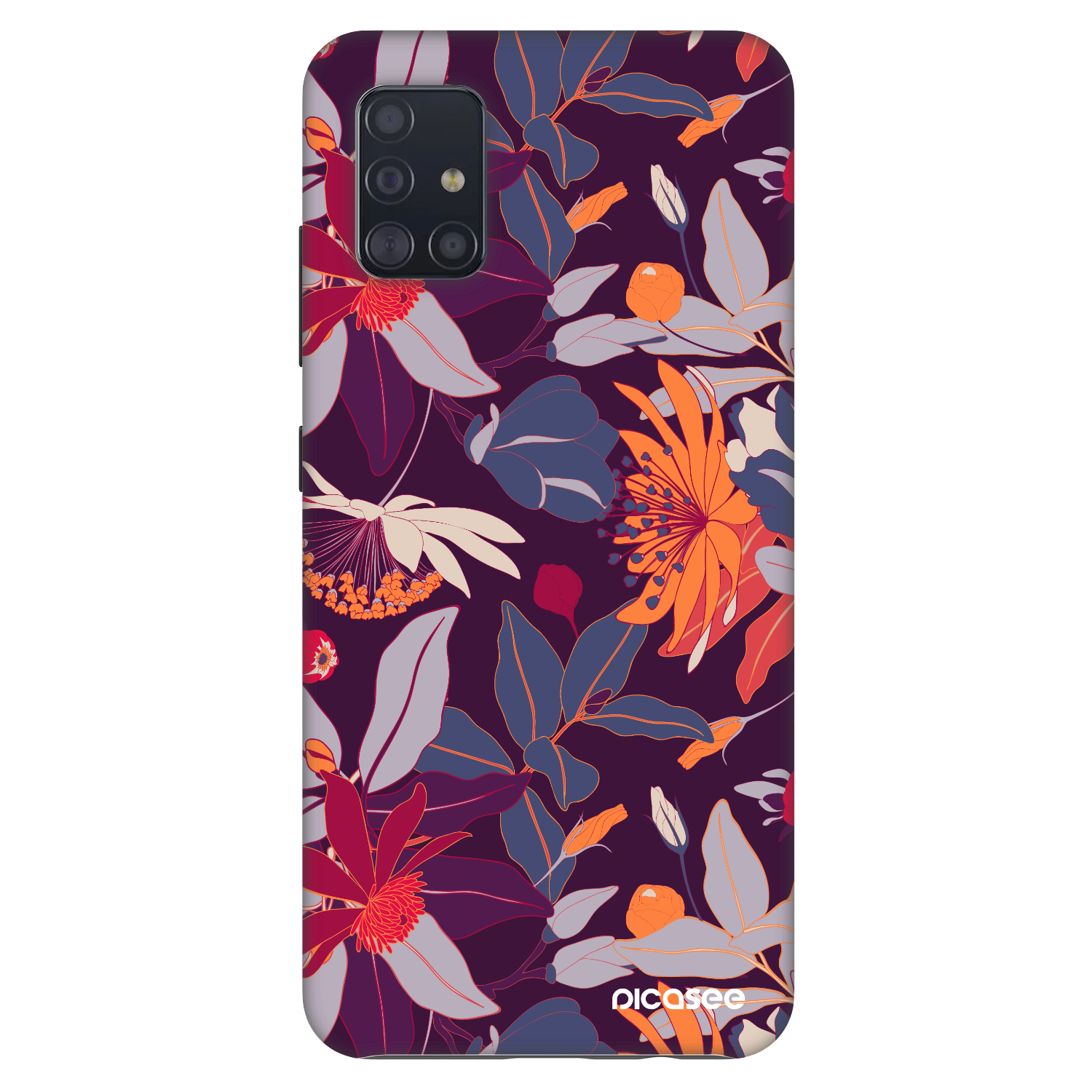 Picasee Fashion Case pentru Samsung Galaxy A51 A515F - Purple Leaf
