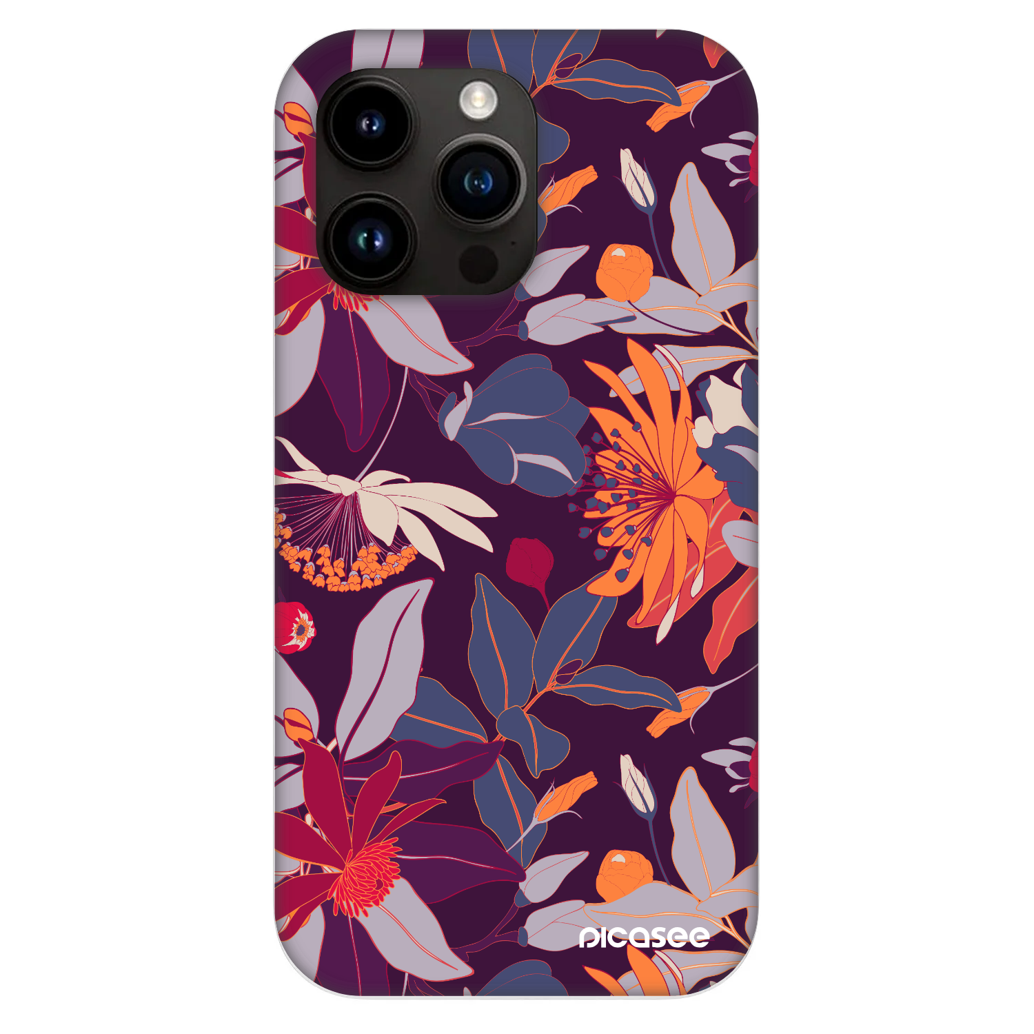 Picasee Fashion Case MagSafe pentru Apple iPhone 13 Pro - Purple Leaf