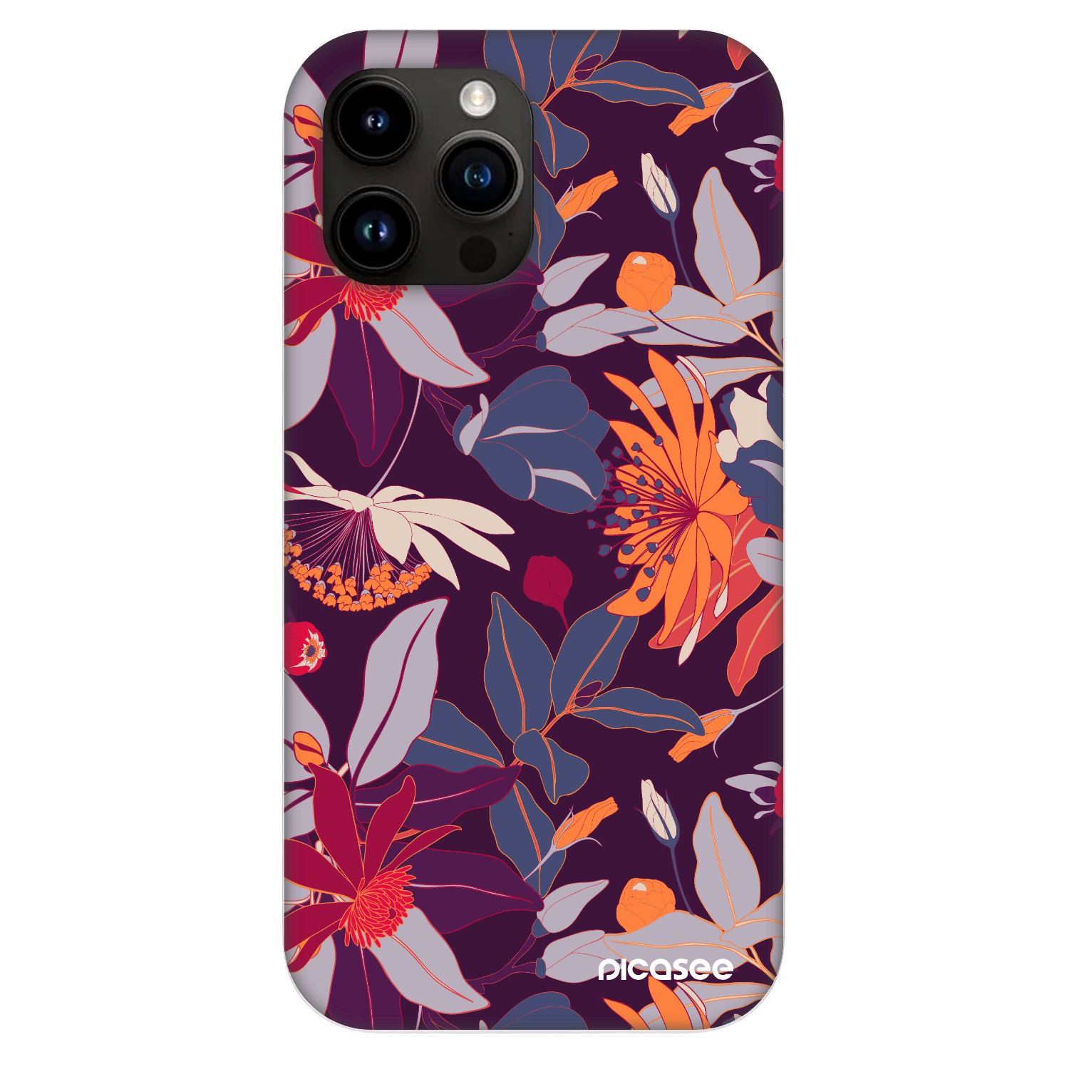 Picasee Fashion Case MagSafe pentru Apple iPhone 13 Pro Max - Purple Leaf