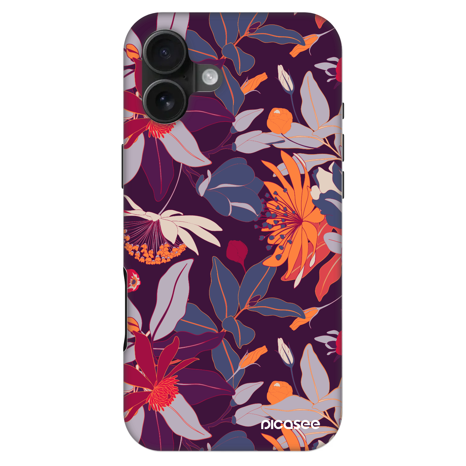 Picasee Fashion Case MagSafe pentru Apple iPhone 16 Plus - Purple Leaf