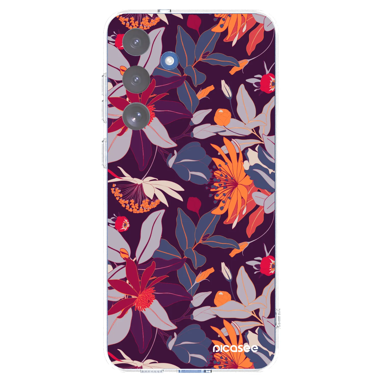 Picasee husă transparentă din silicon pentru Samsung Galaxy S25 FE 5G - Purple Leaf