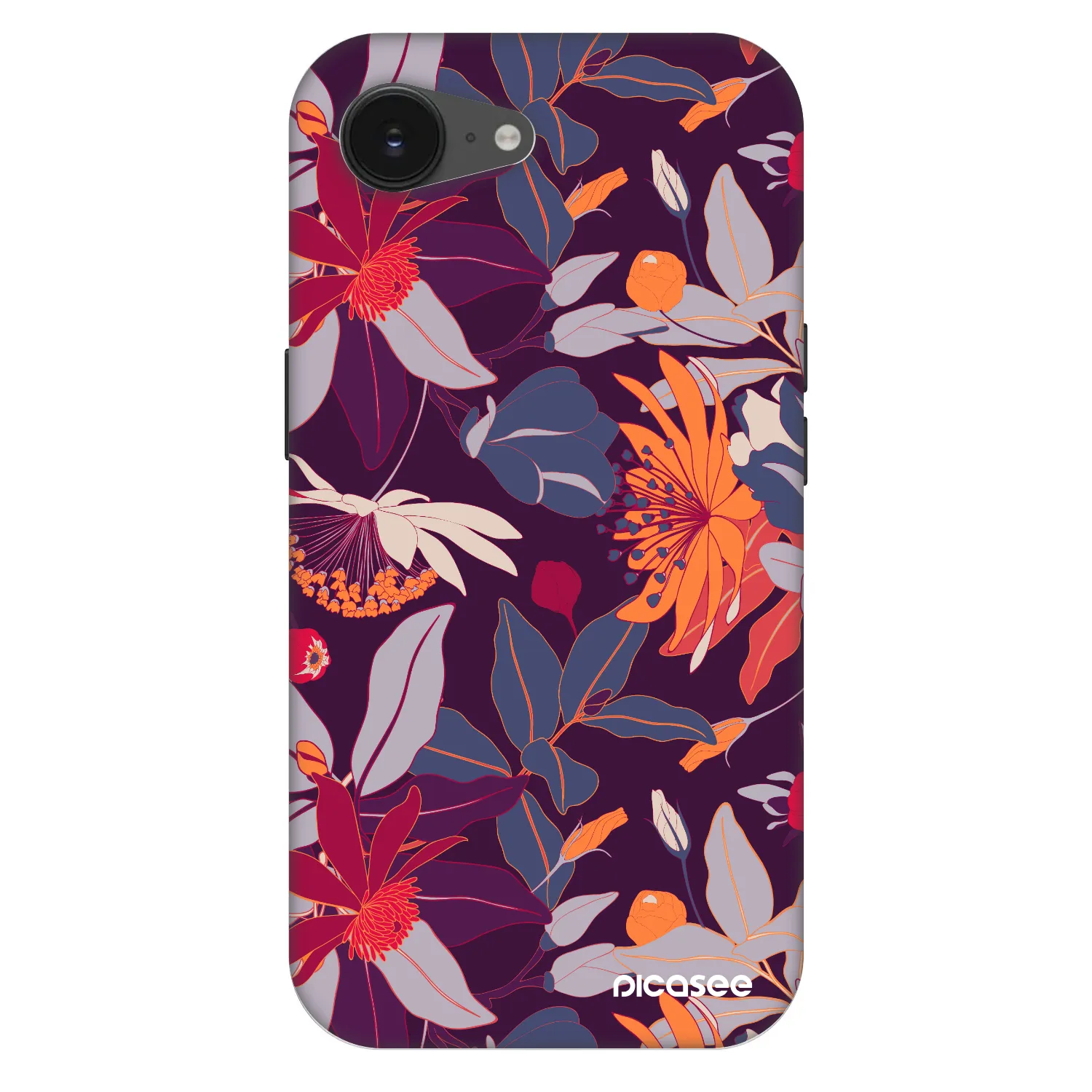 Picasee Fashion Case MagSafe pentru Apple iPhone 17e - Purple Leaf
